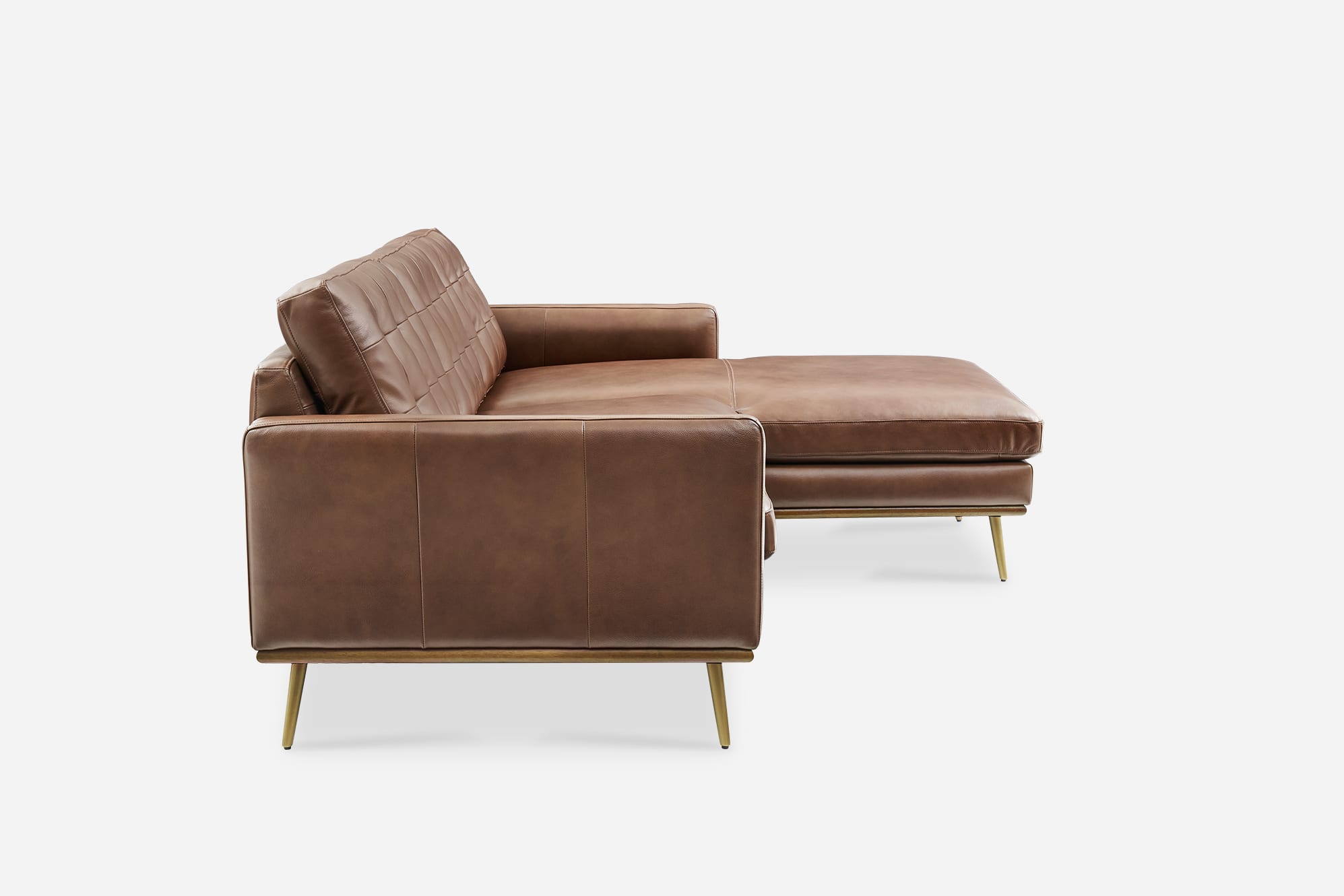 Isaac Leather Reversible Sectional Sofa 9