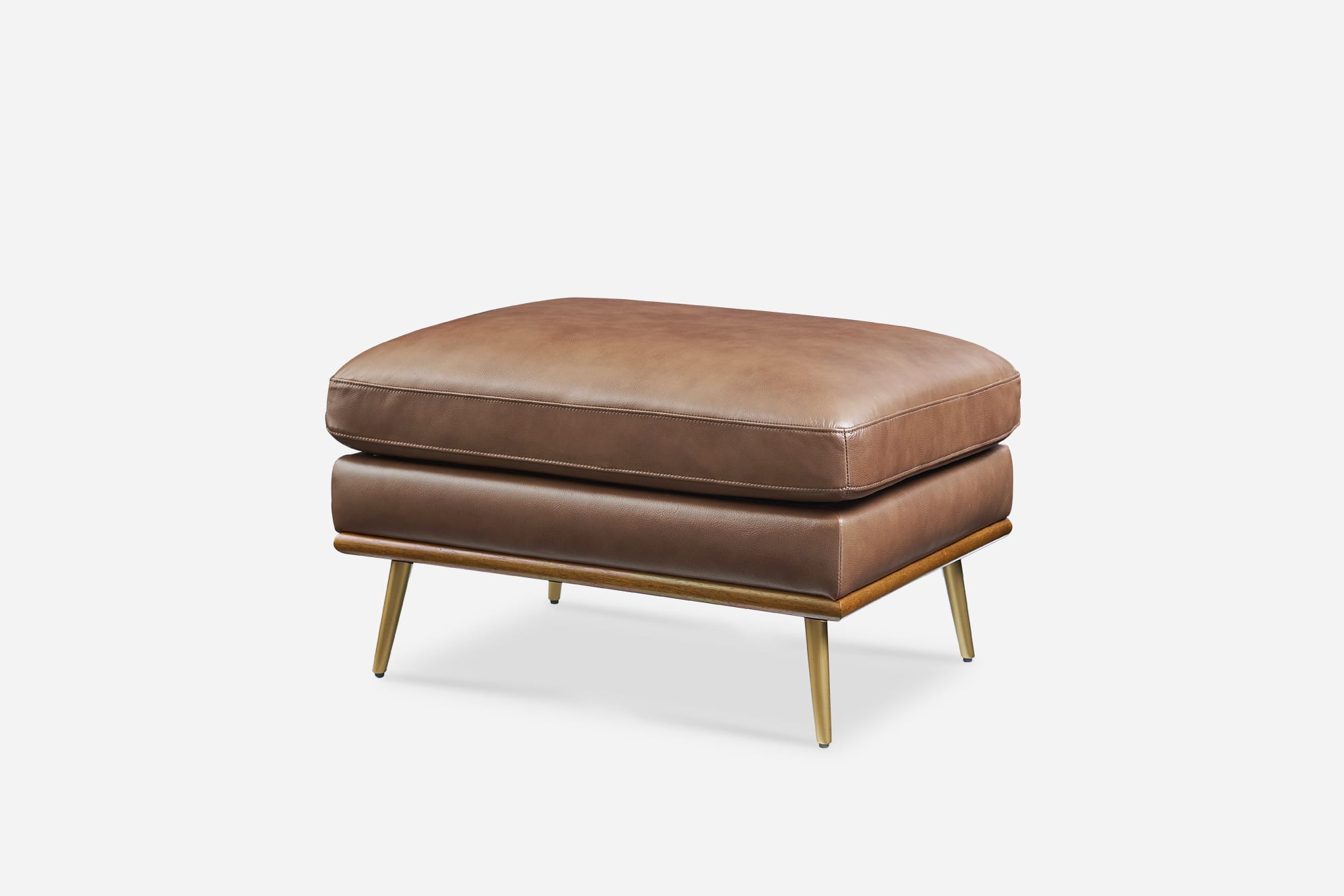 Isaac Leather Ottoman 7