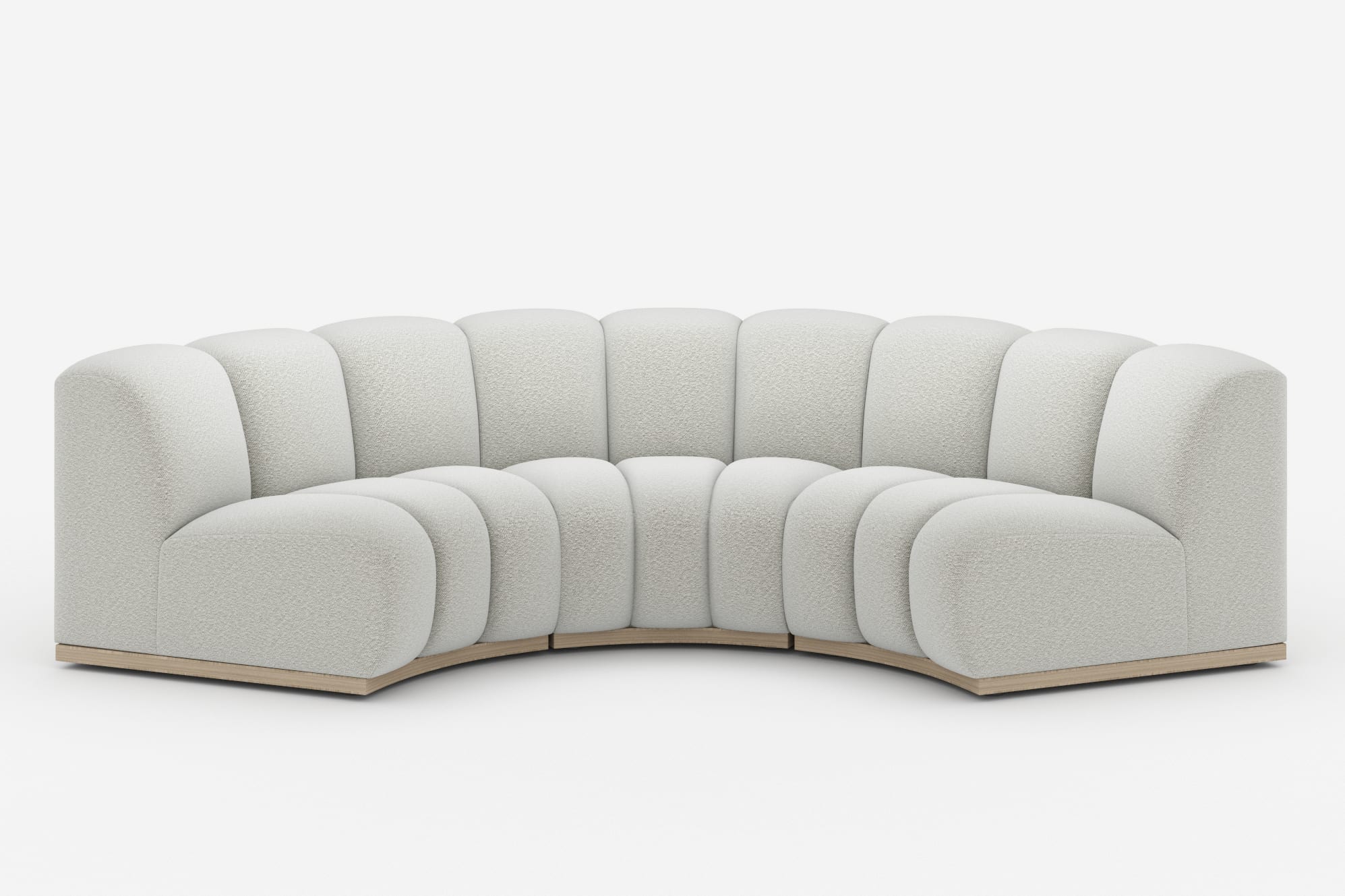 Marlow Performance Bouclé Curve 3 Seater Sofa 3