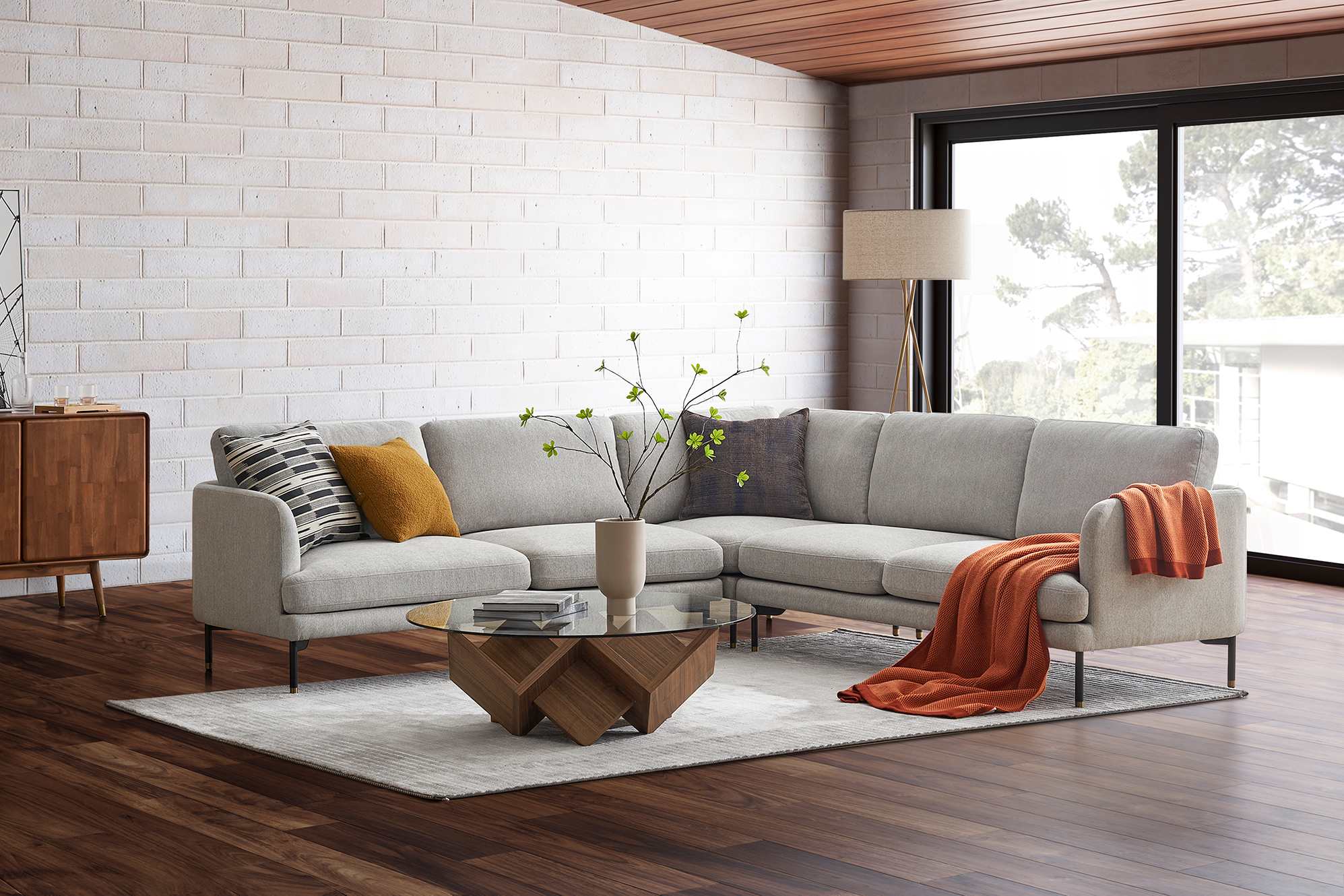 Pebble L-Shape Sectional Sofa 3