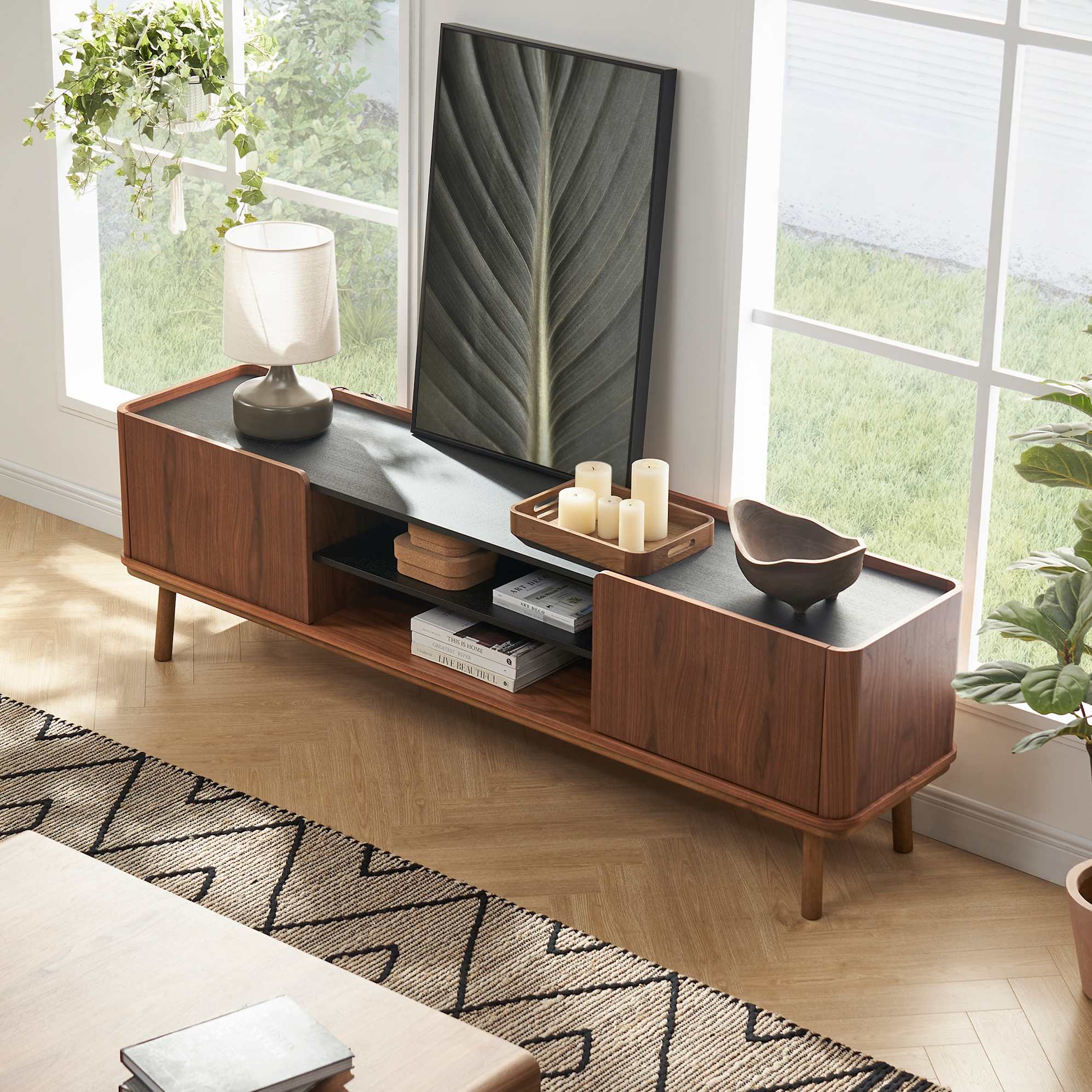 Strato TV Unit Walnut, 200cm 3