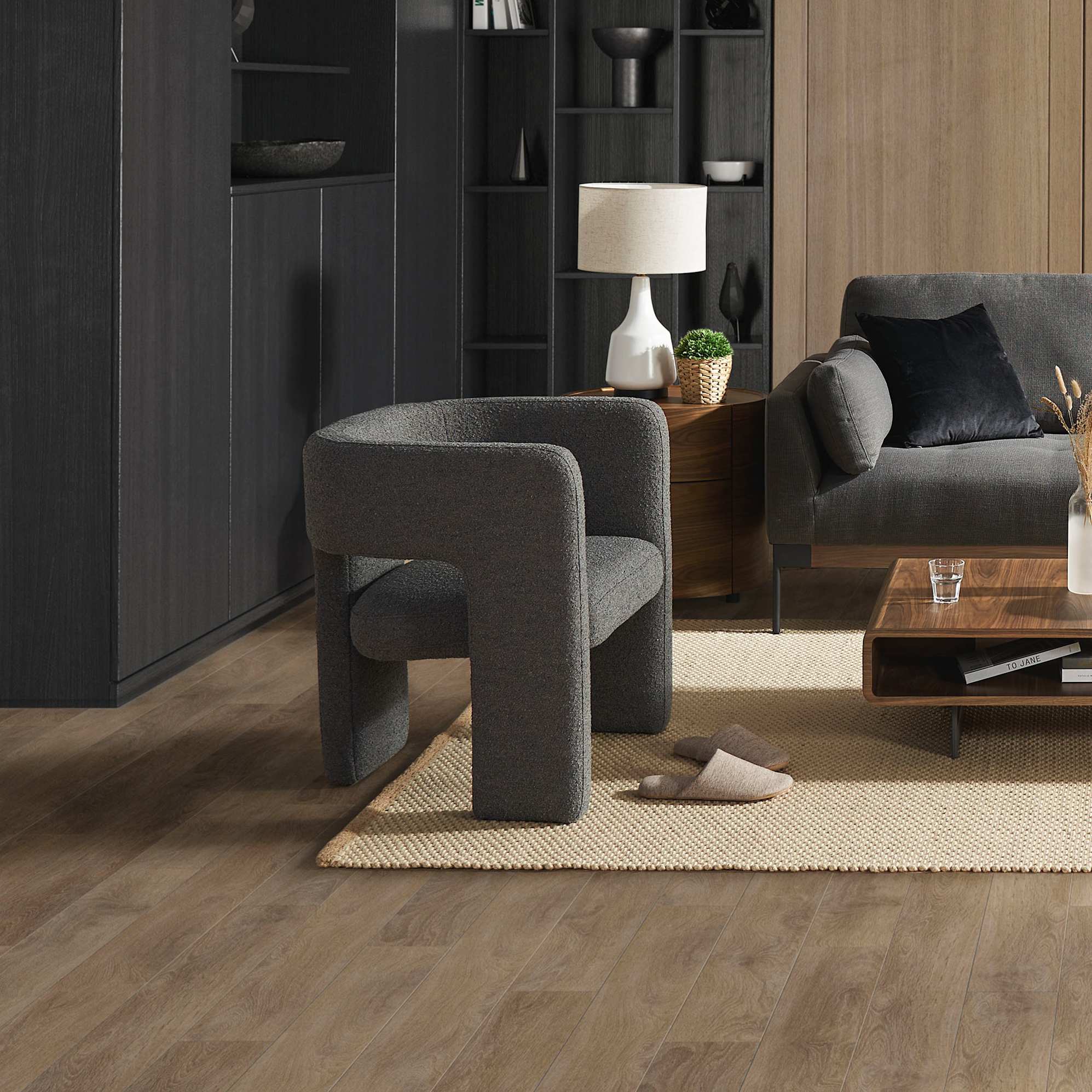 Paloma Bouclé Armchair, Storm Grey 5