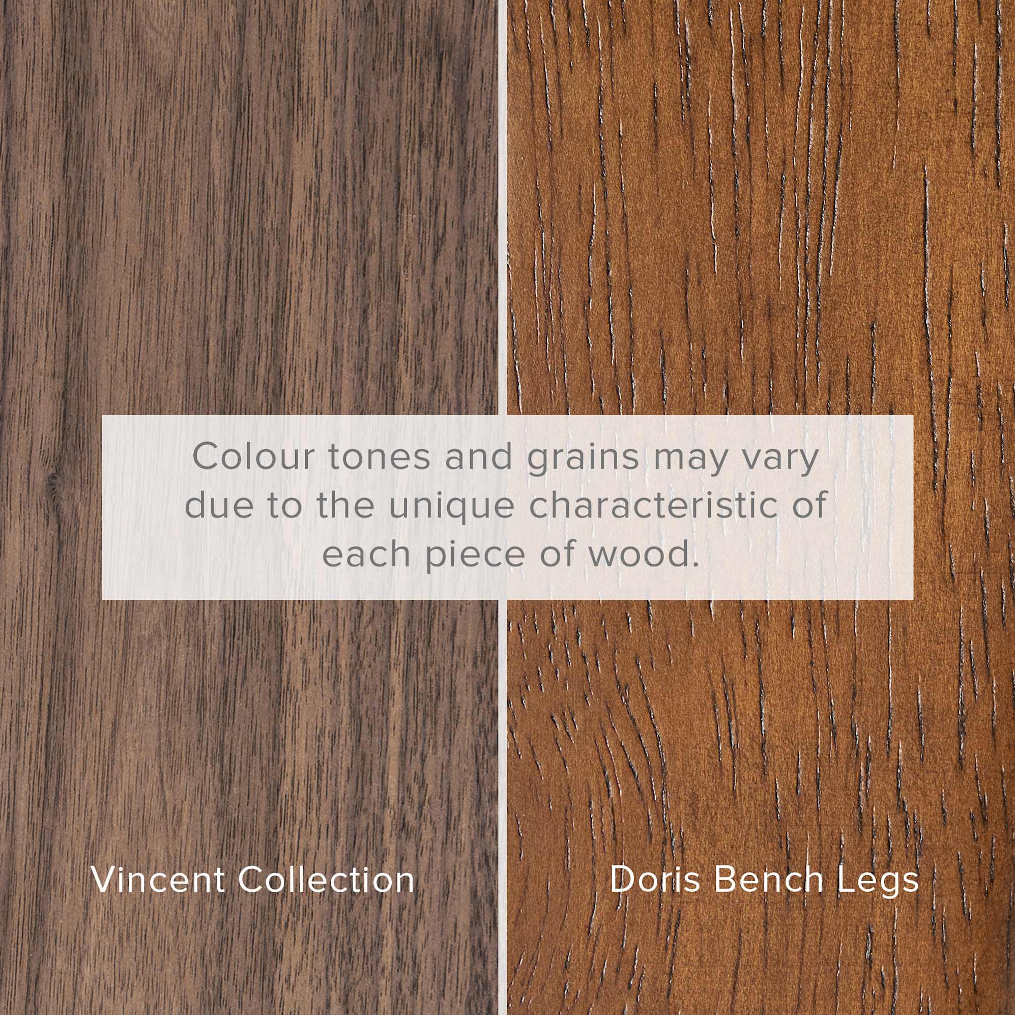 Vincent Dining Table with 2 Chairs, Walnut and Doris Bench 5