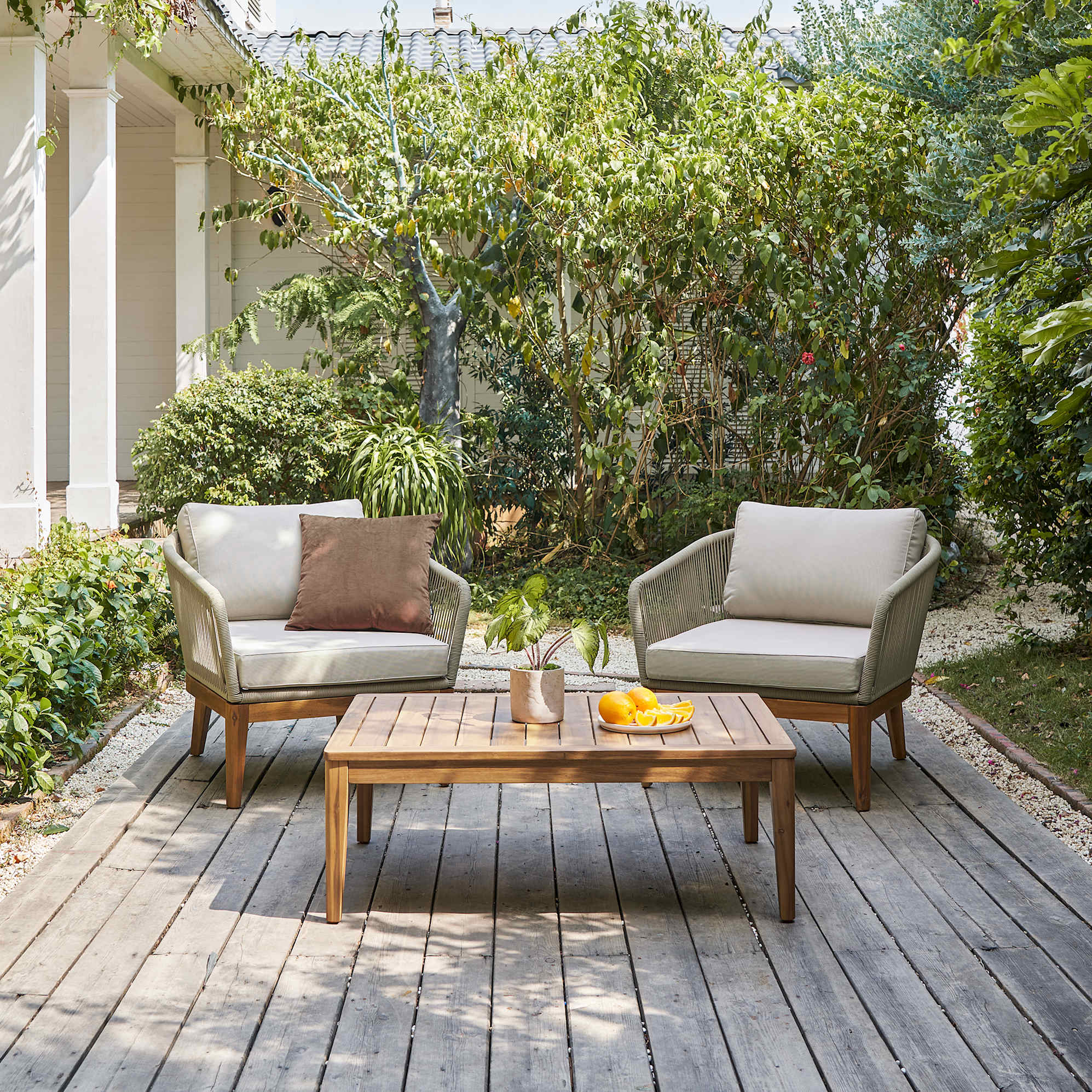 Maui Outdoor Lounge Chair Set 4