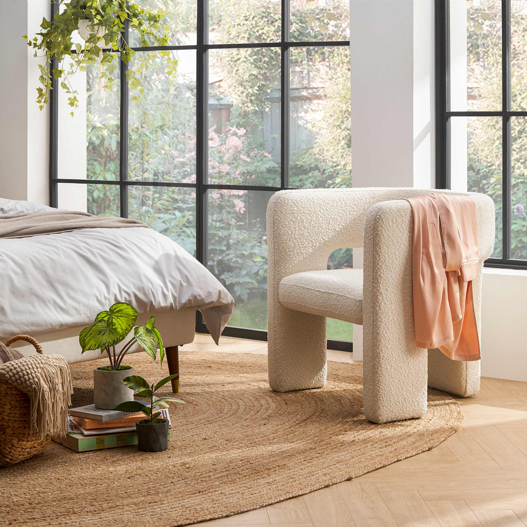 Paloma Bouclé Armchair, Snow 5