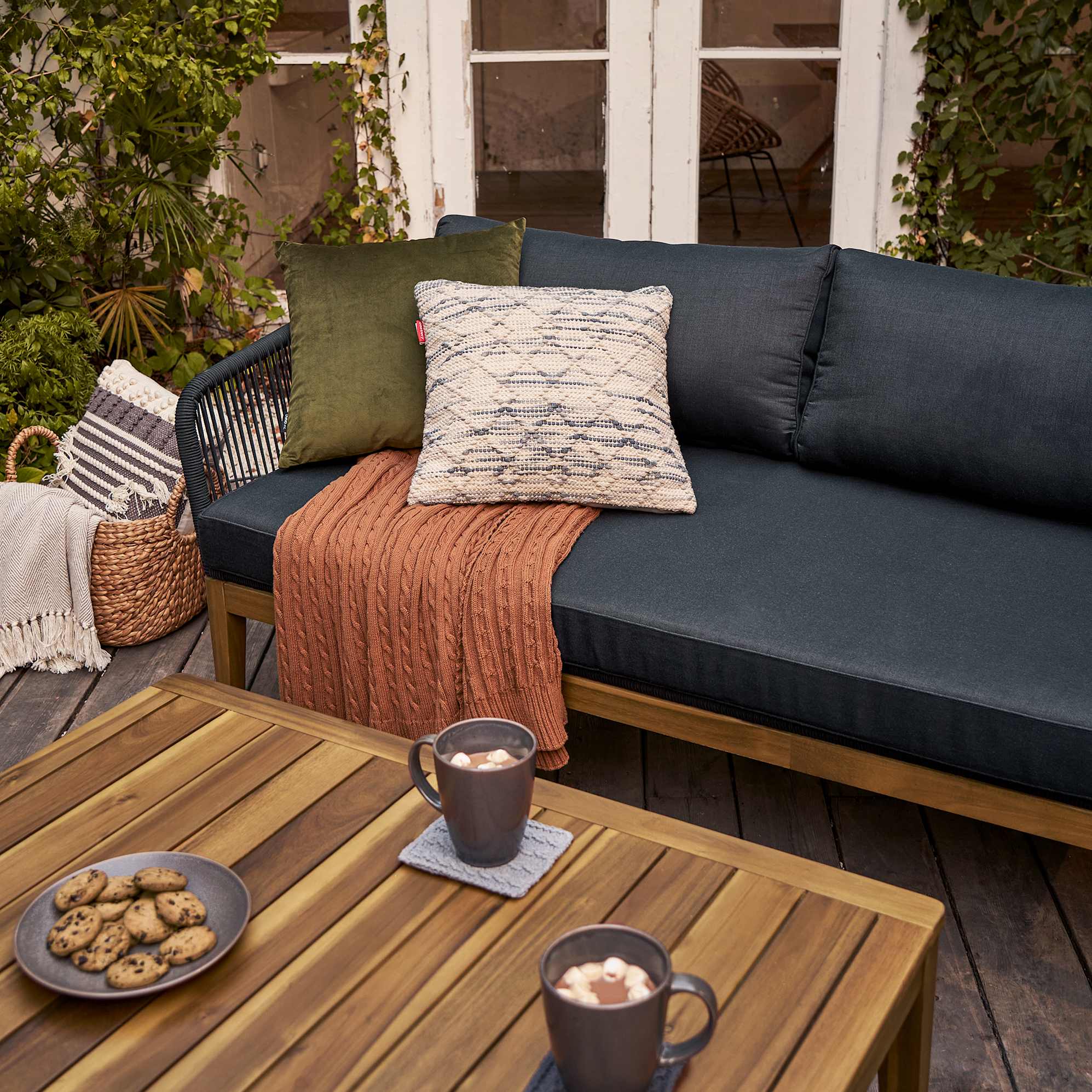 Maui Outdoor 2 Seater Sofa & 2 Lounge Chairs Set 6