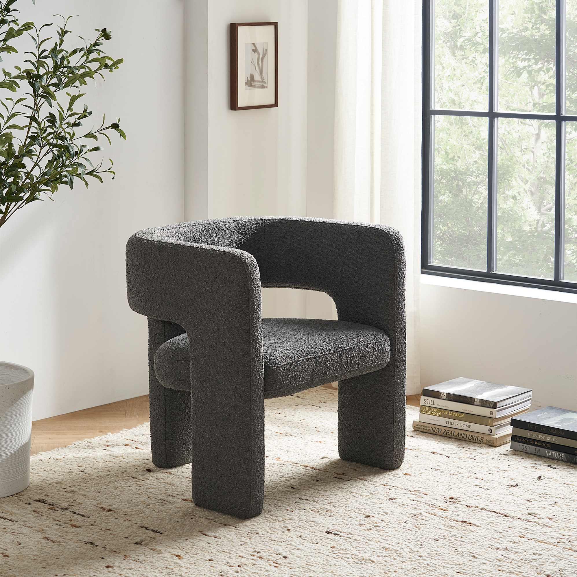 Paloma Bouclé Armchair, Storm Gray 0
