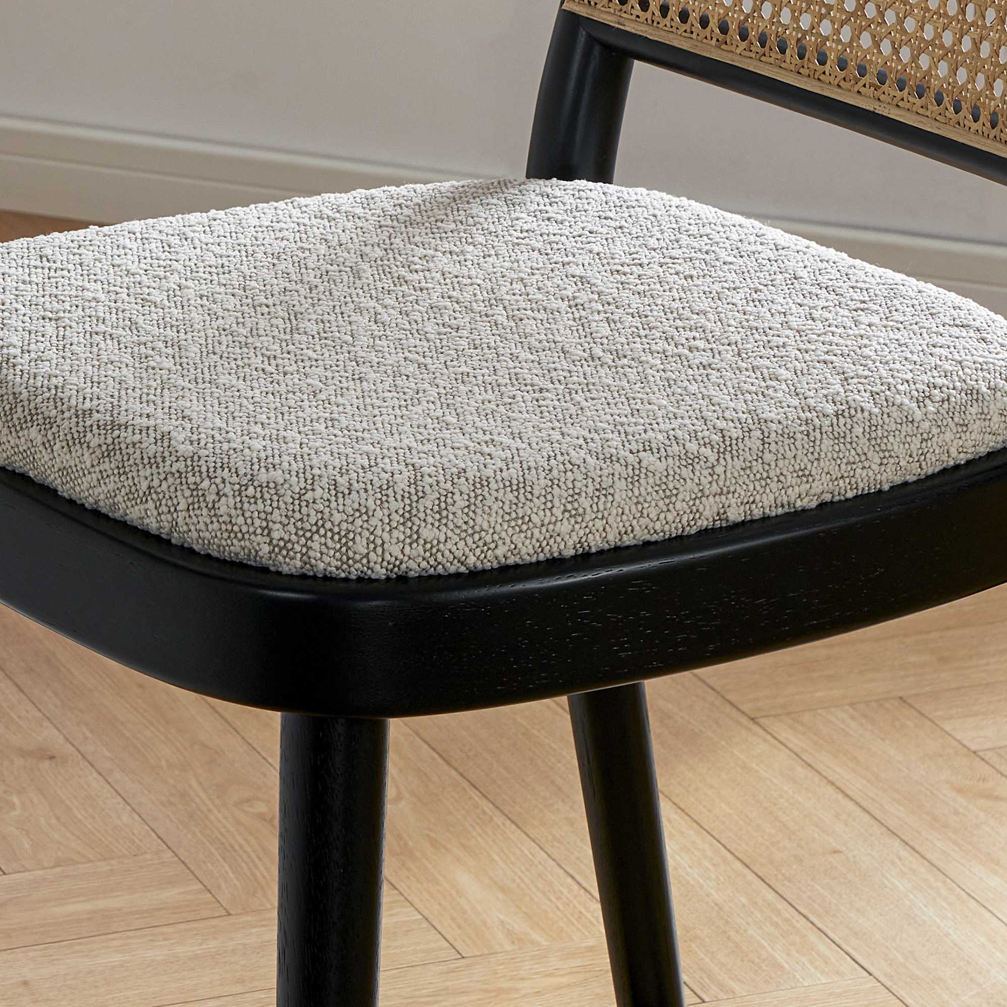 Edith Cane Counter Stool, Black 6