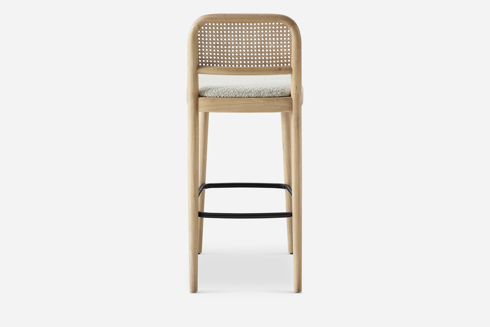 Edith Cane Bar Stool, White Wash 12