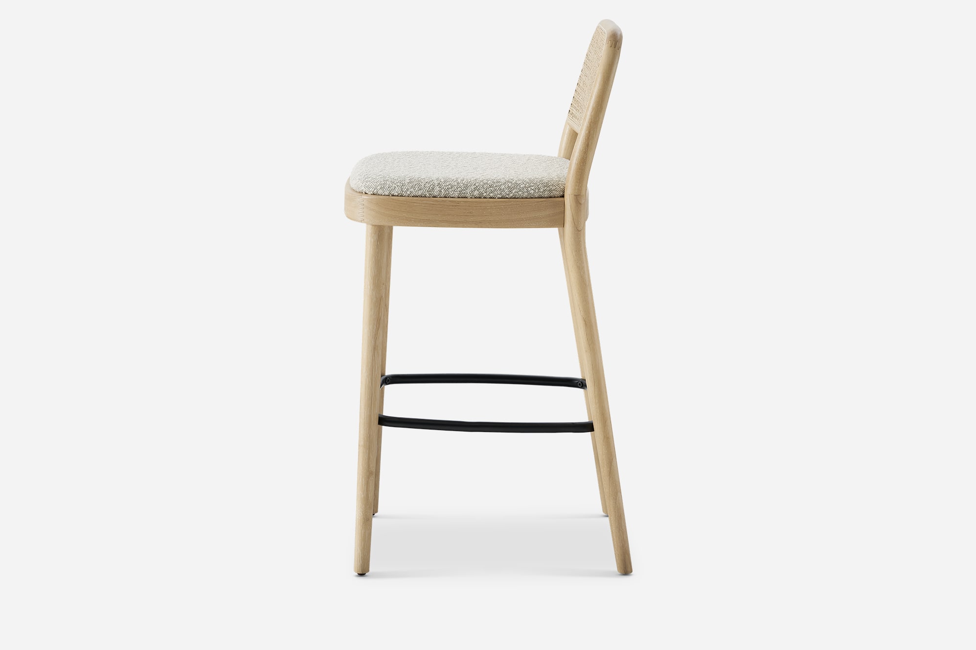 Edith Cane Bar Stool, White Wash 11