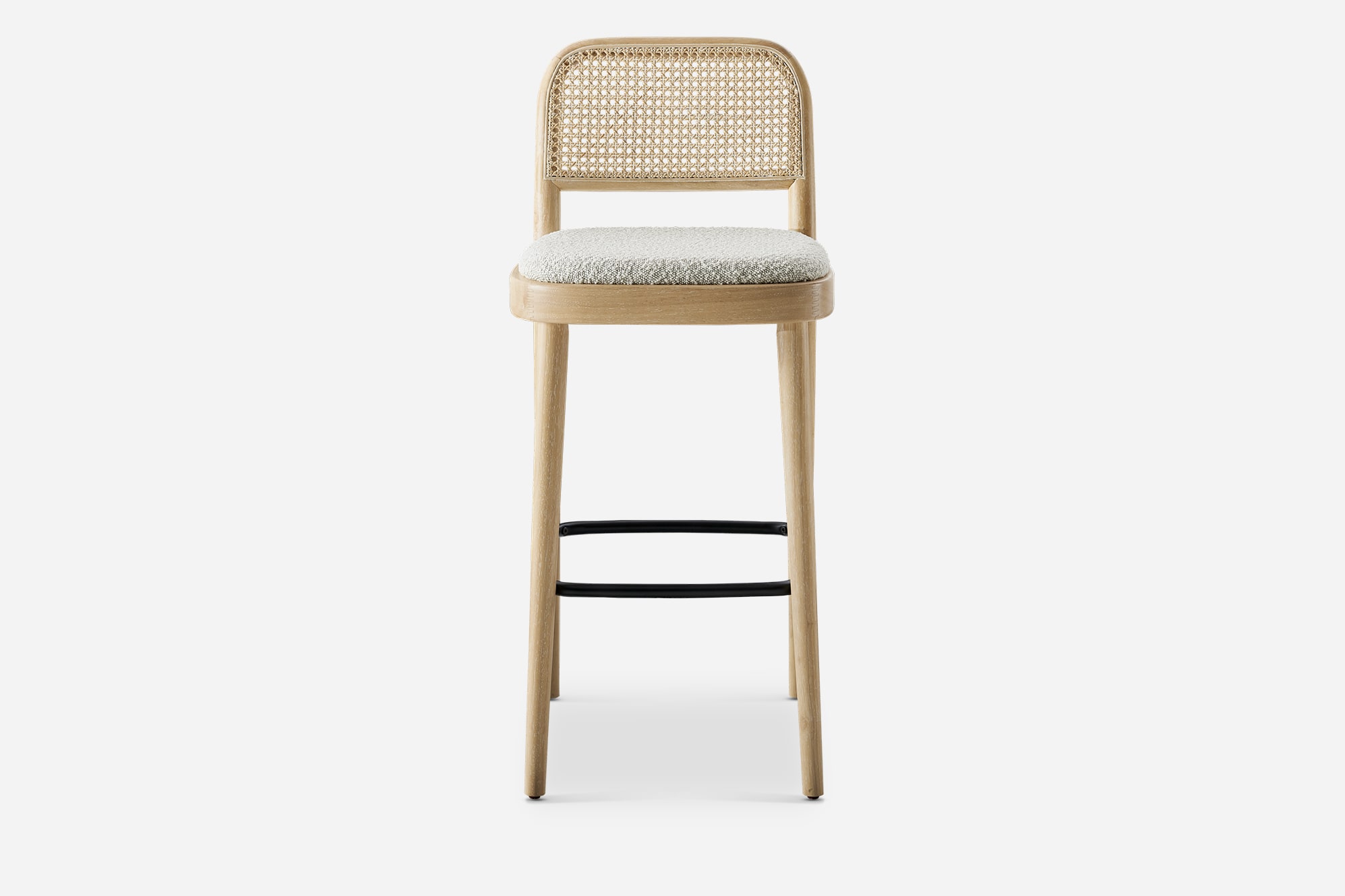 Edith Cane Bar Stool, White Wash 10