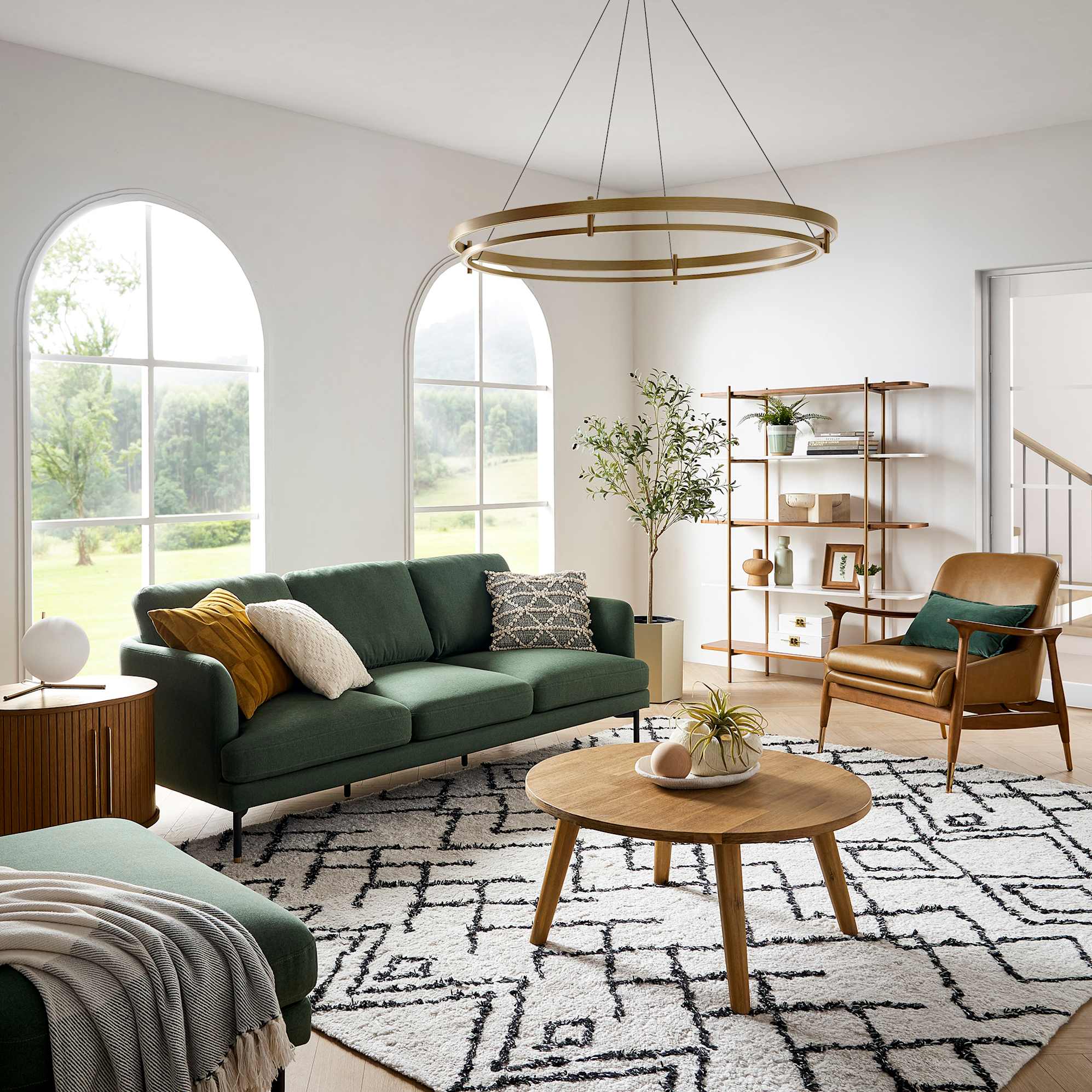Pebble Sofa with Ottoman 3
