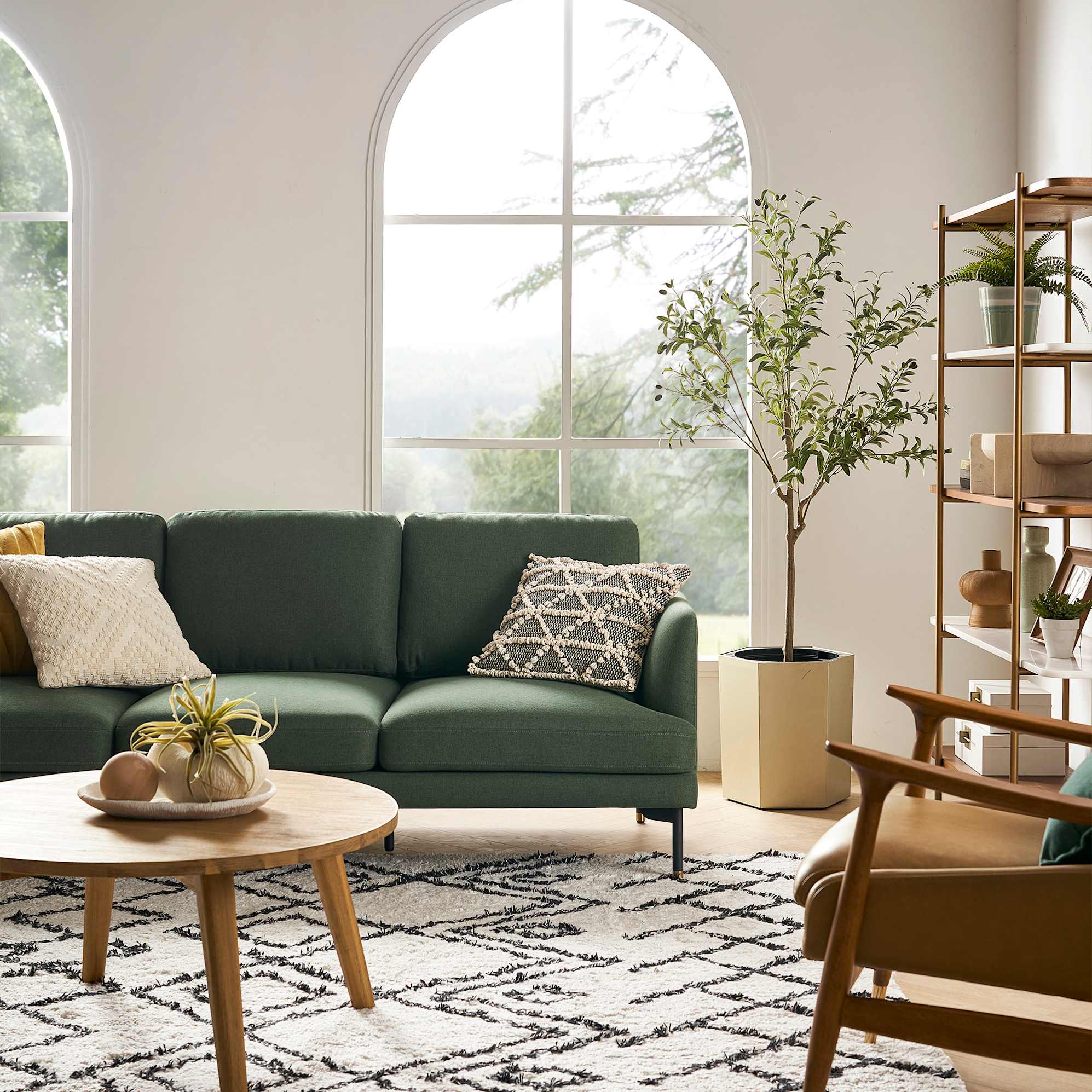 Pebble Chaise Sectional Sofa with Ottoman 5