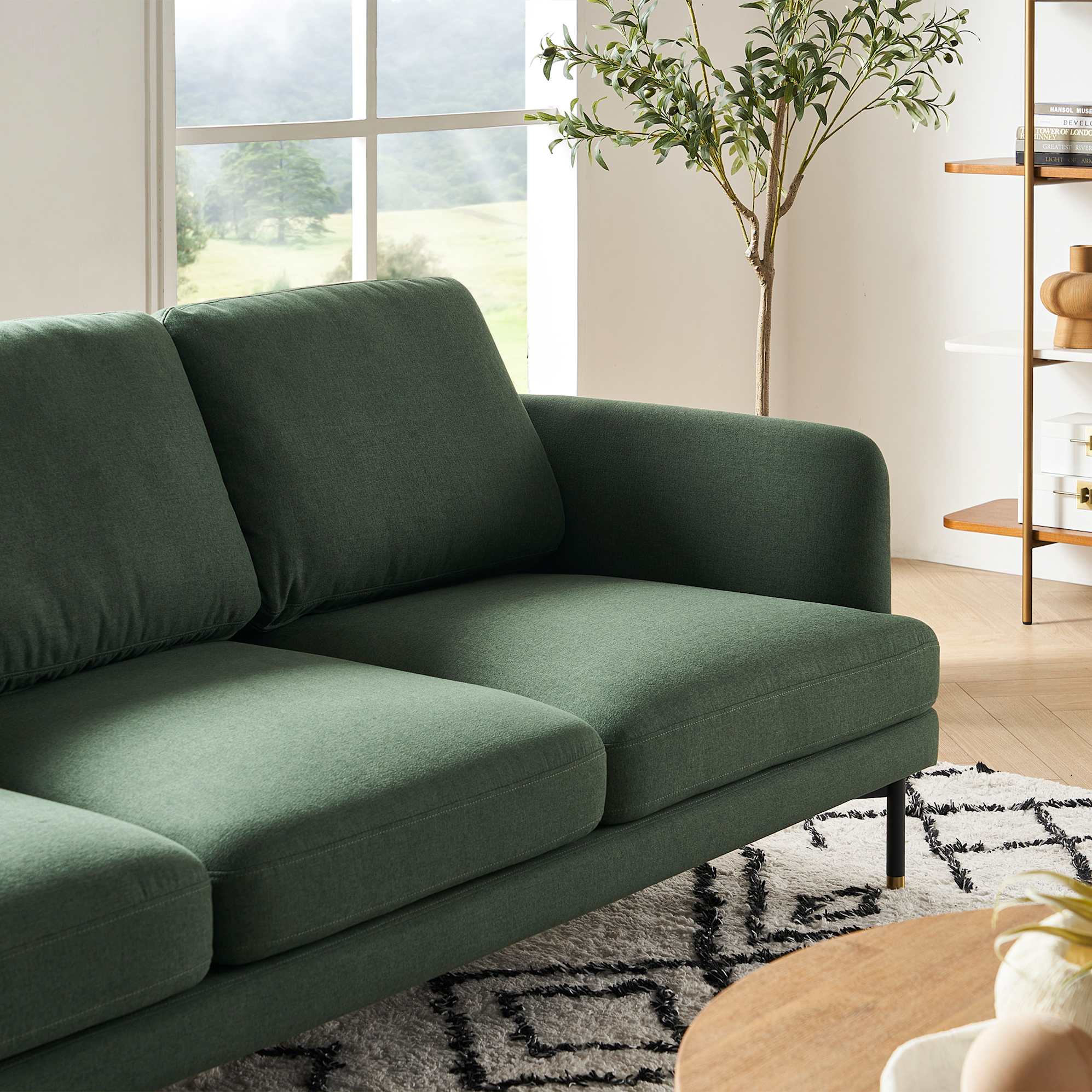 Pebble Chaise Sectional Sofa with Ottoman 6