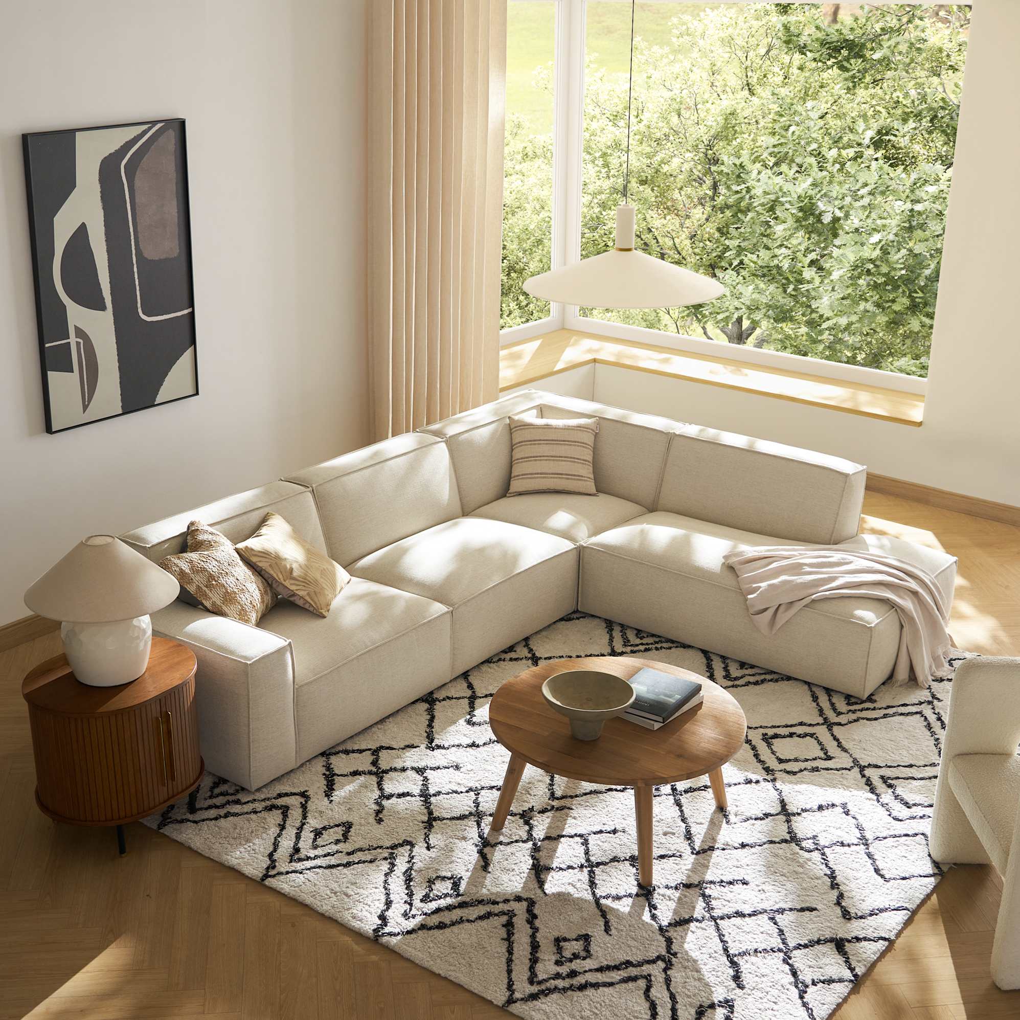 Jonathan Extended Side Chaise Corner Sofa 0