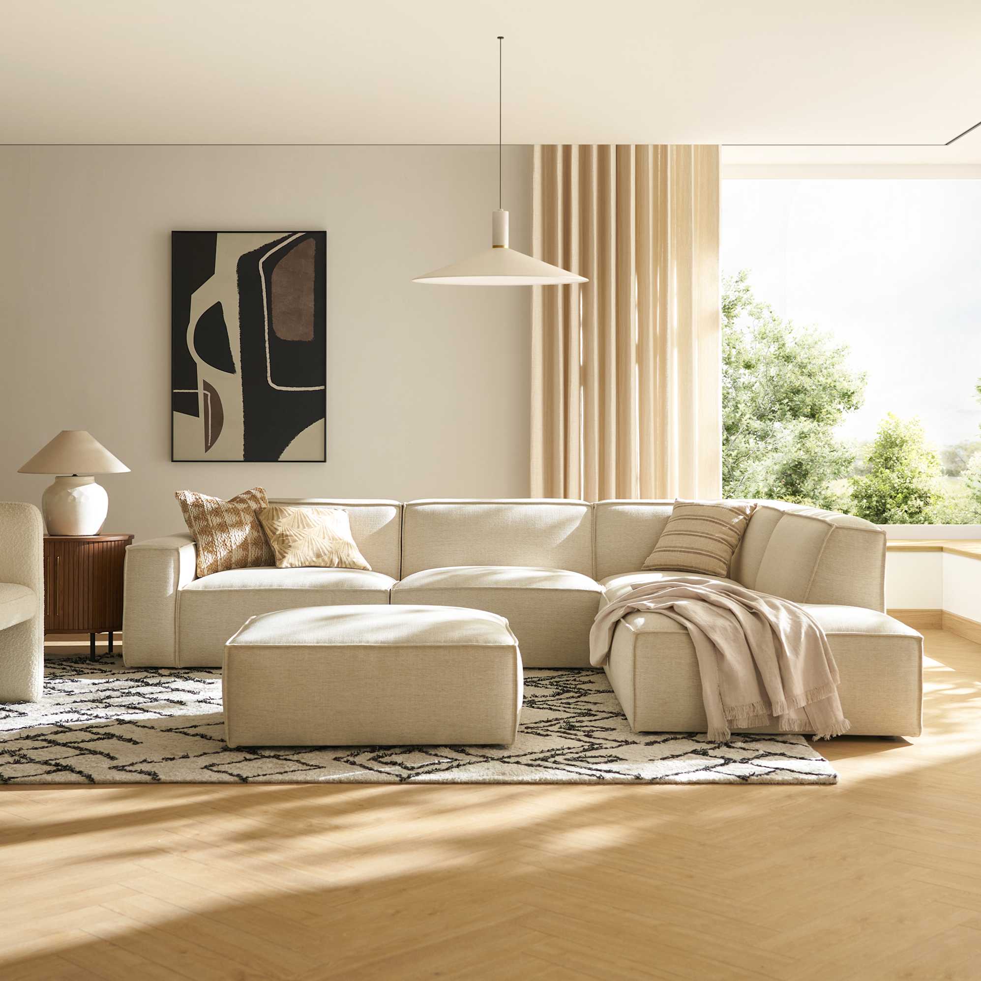 Jonathan Extended Side Chaise Corner Sofa 3