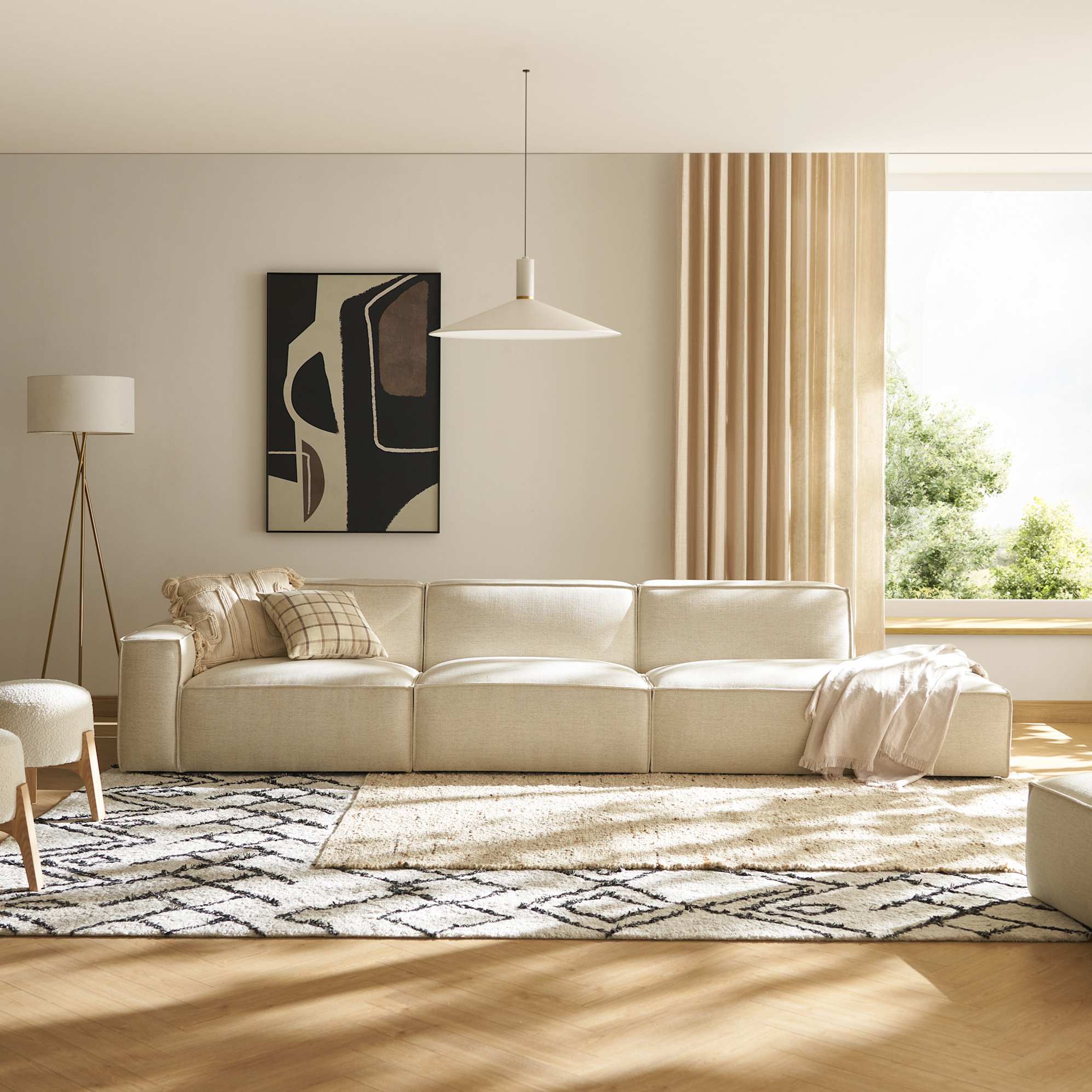 Jonathan Extended Side Chaise Sofa 0