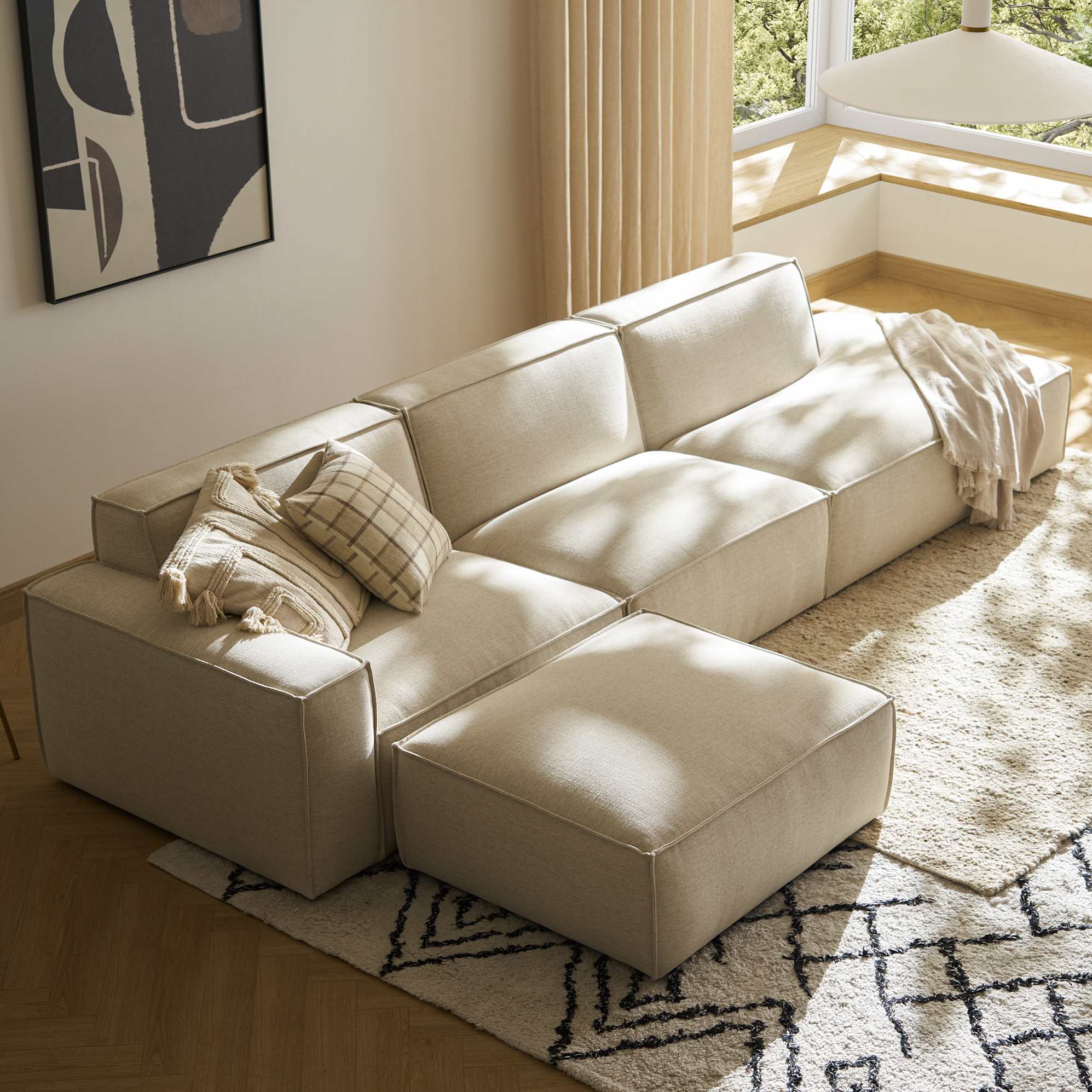 Jonathan Extended Side Chaise Sofa 3