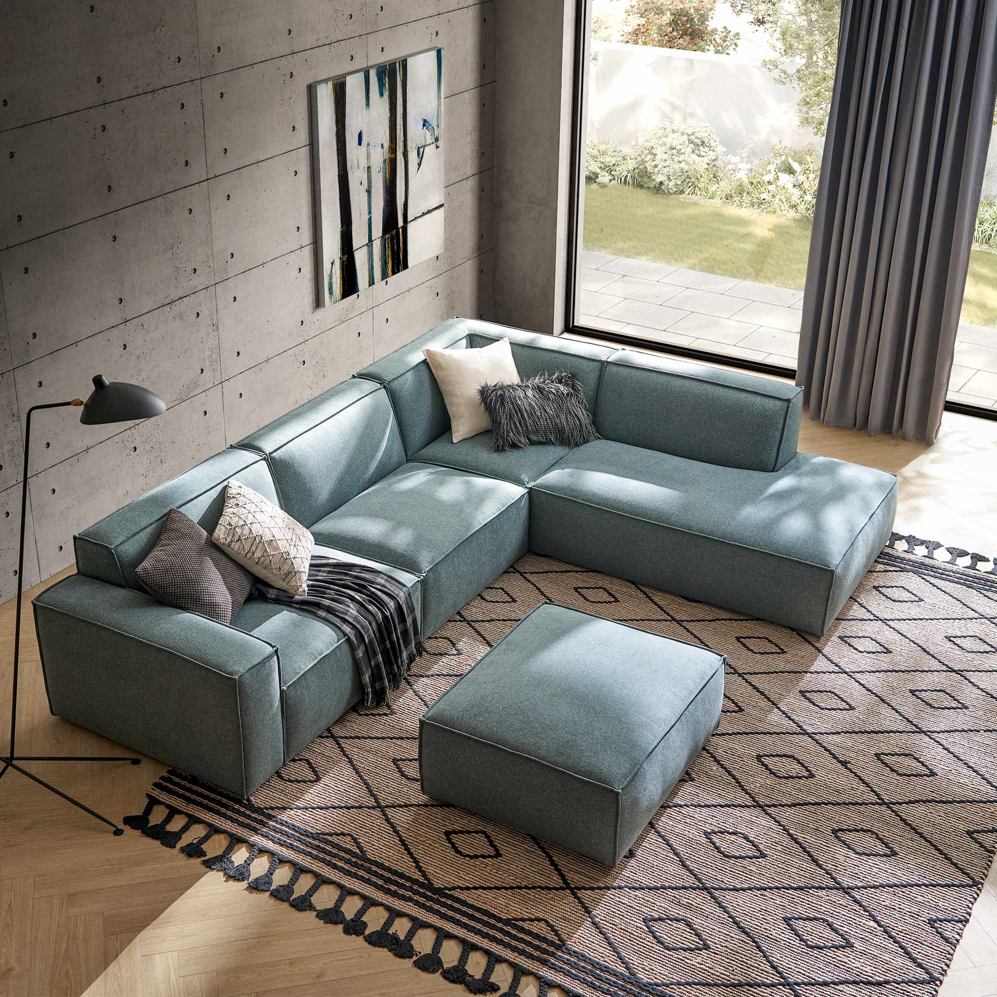 Jonathan Extended Side Chaise Sectional Sofa 0