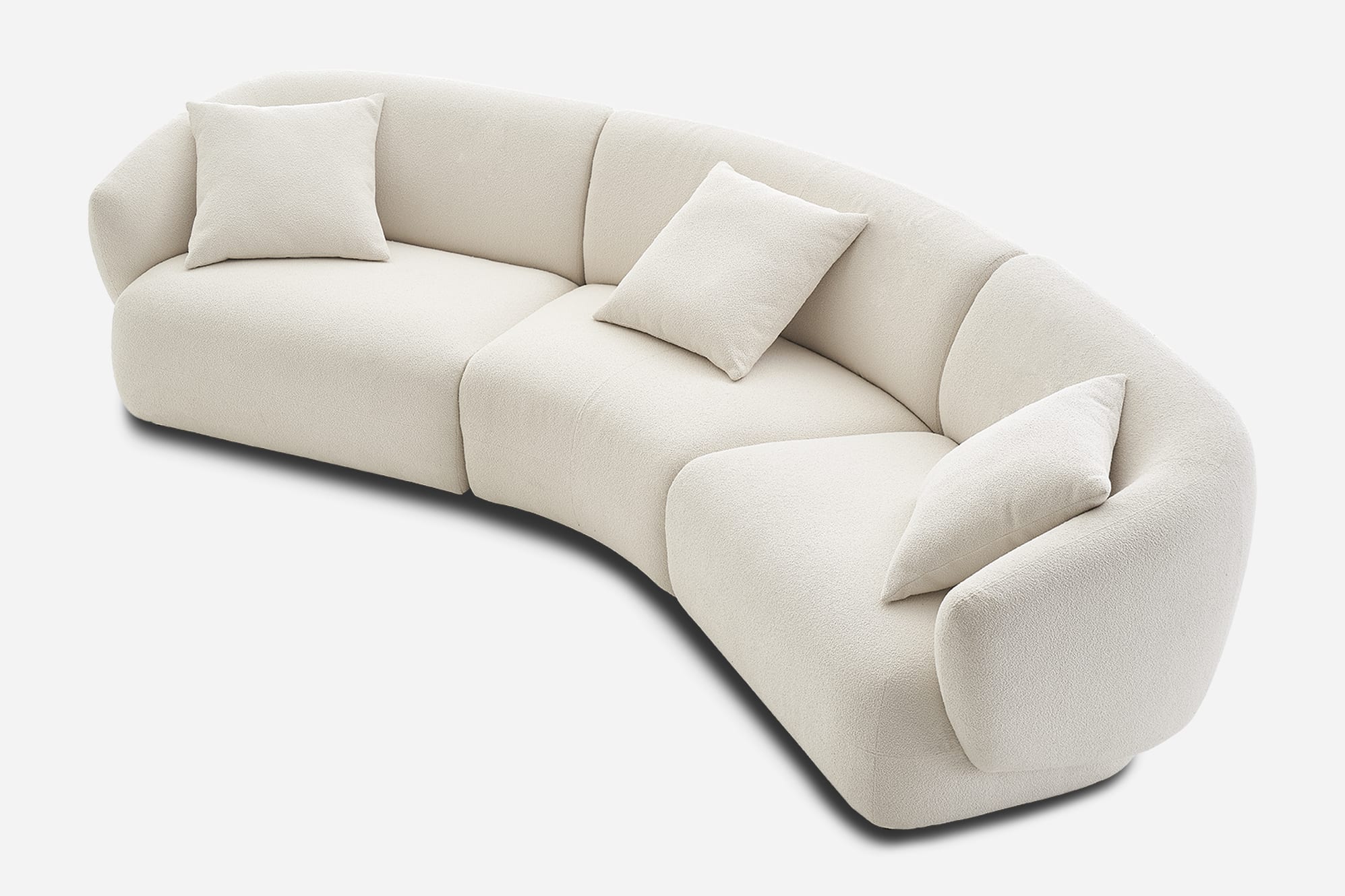 Auburn Performance Fabric Curve Sofa 10