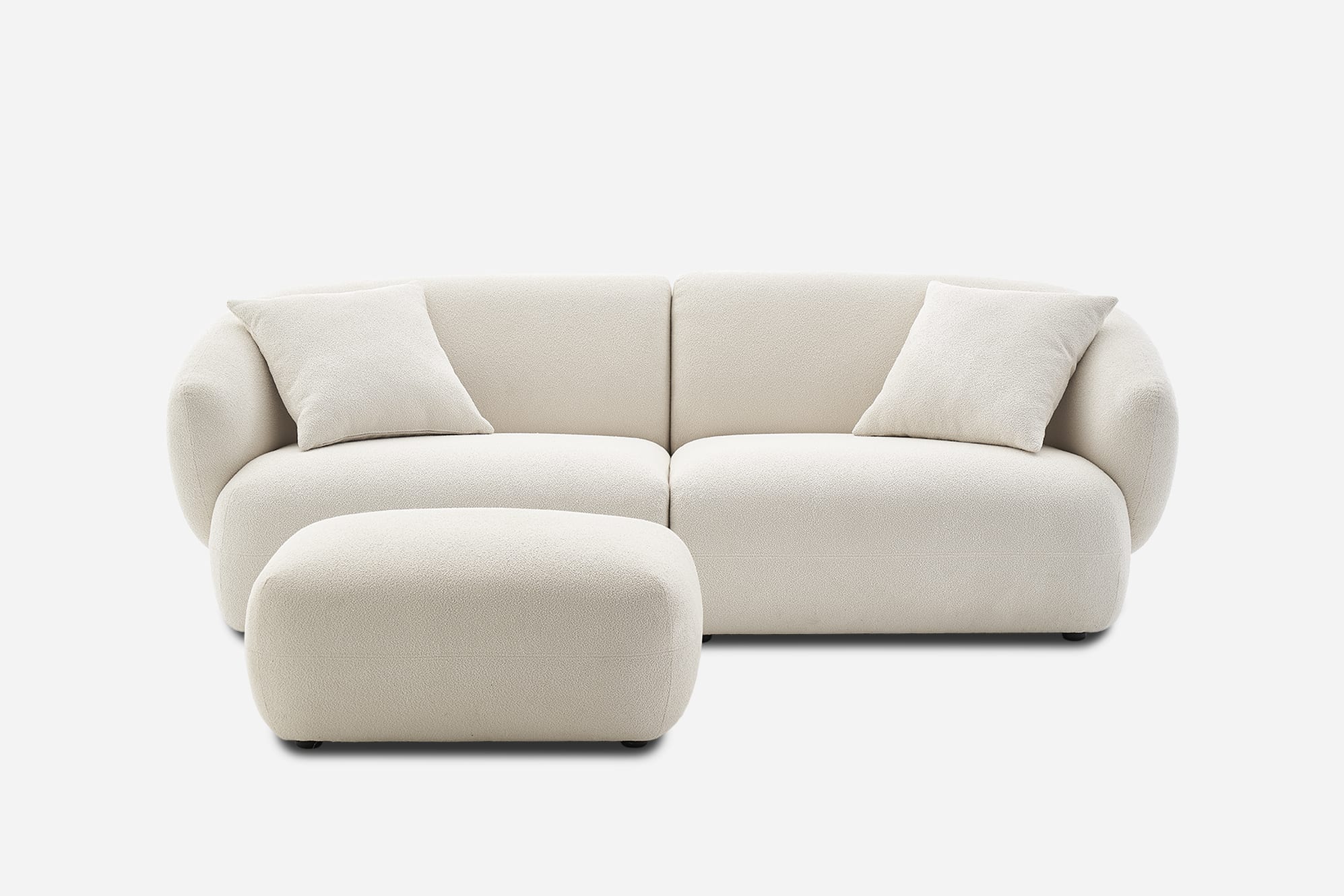Auburn Performance Fabric 3 Seater Sofa with Ottoman 2