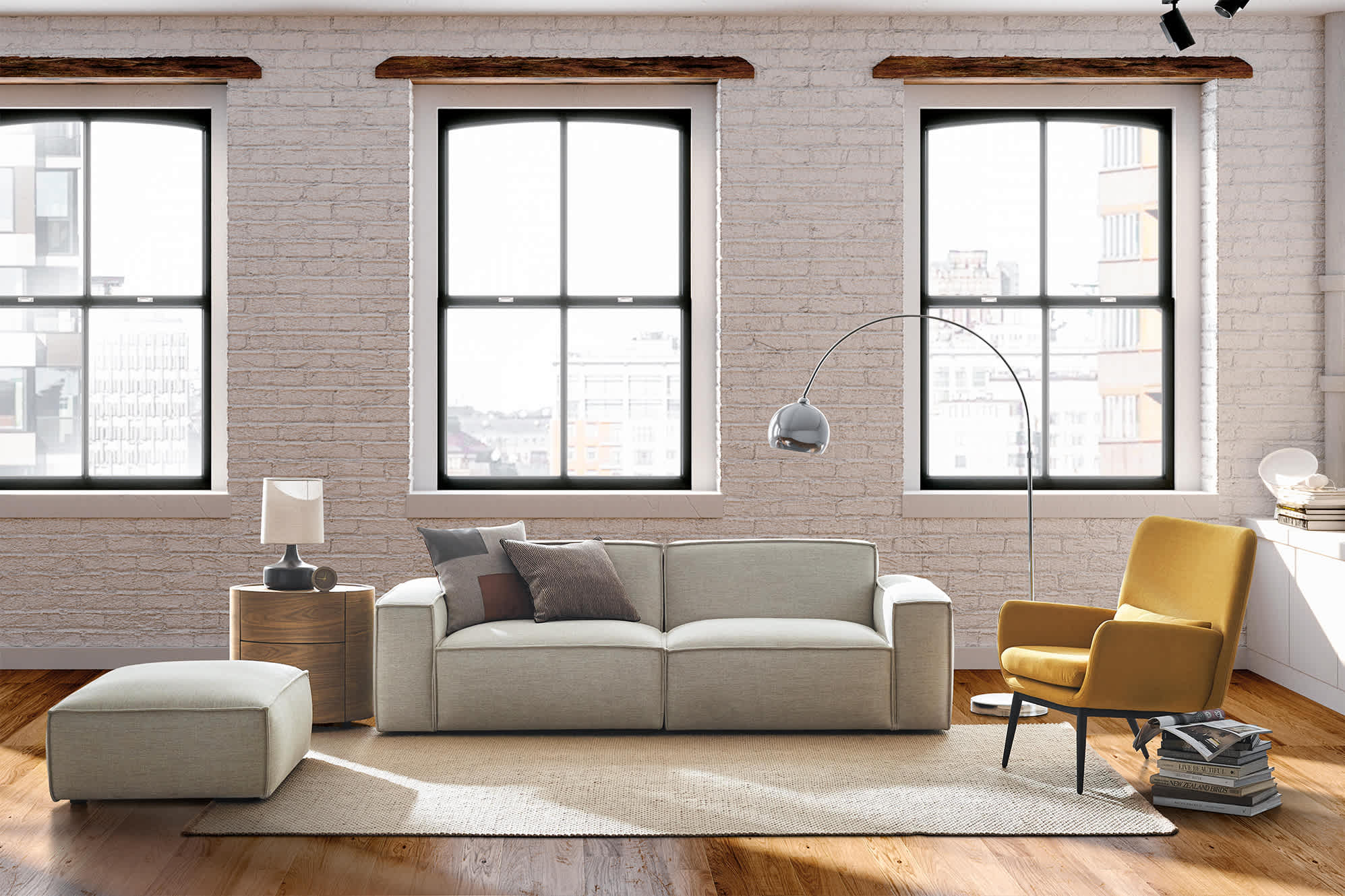 Jonathan Sofa with Ottoman 3