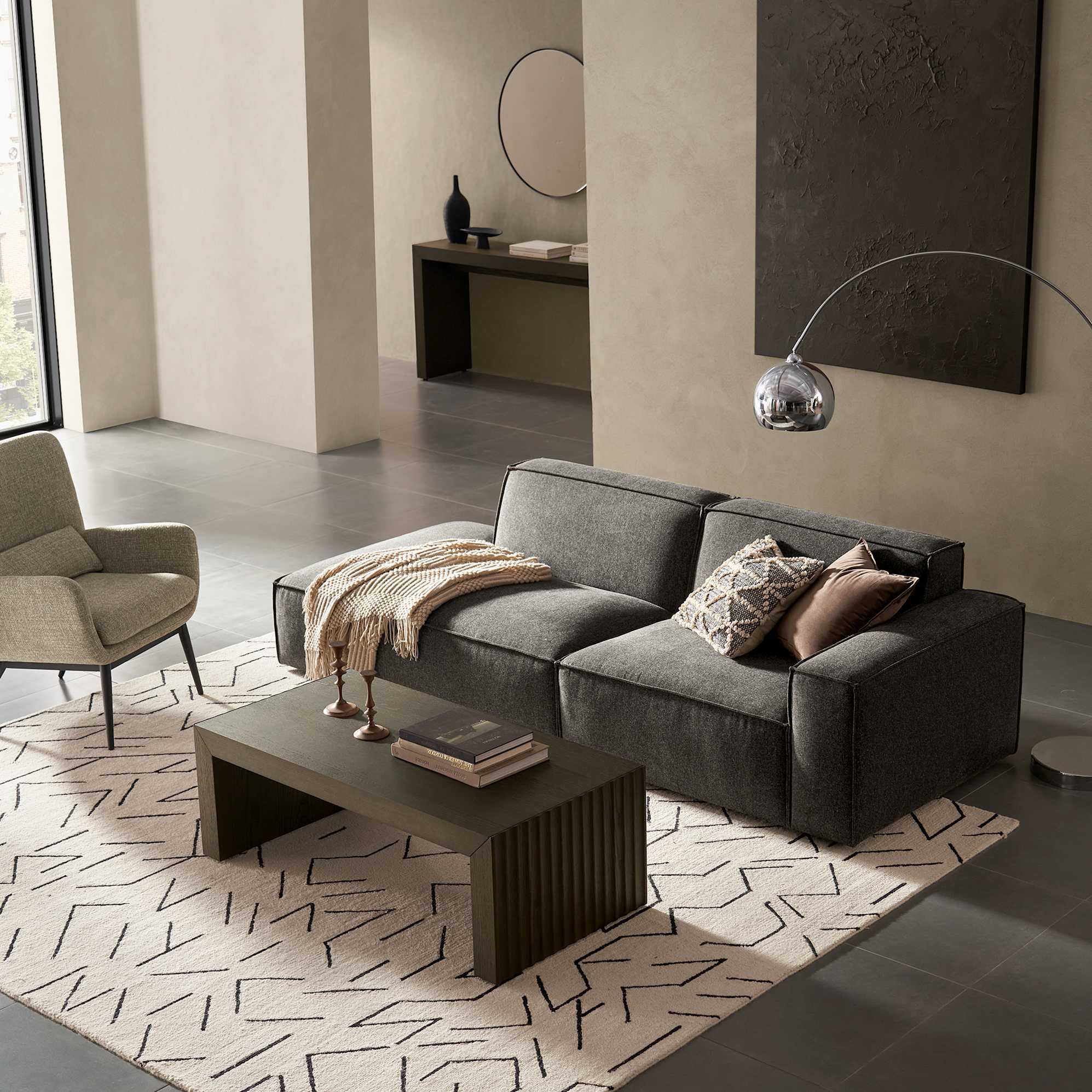 Jonathan Side Chaise Sofa with Ottoman 3