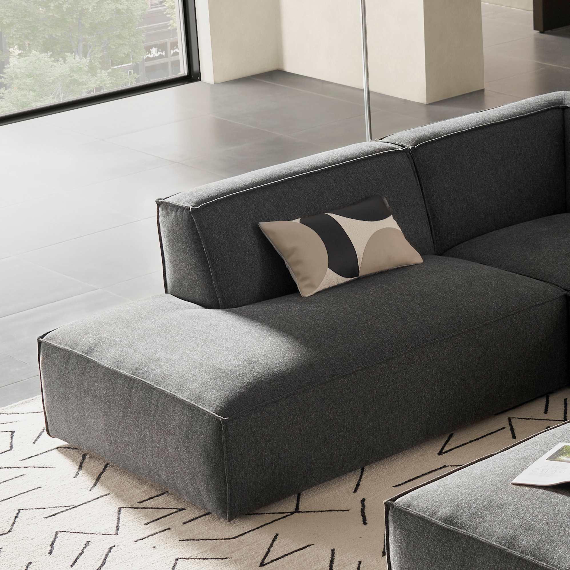 Jonathan Extended Side Chaise Sectional Sofa with Ottoman 6