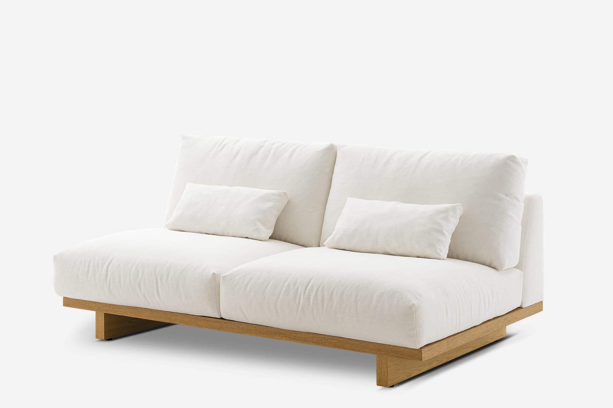 Mori Performance Fabric Armless 2 Seater Sofa 9