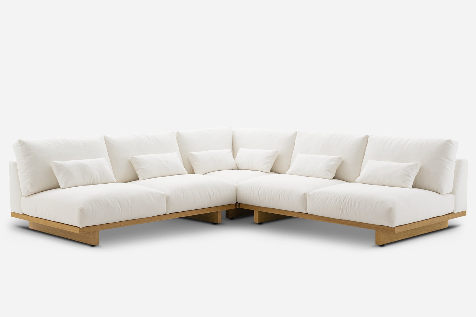Mori Performance Fabric Armless L-Shape Sectional Sofa 2