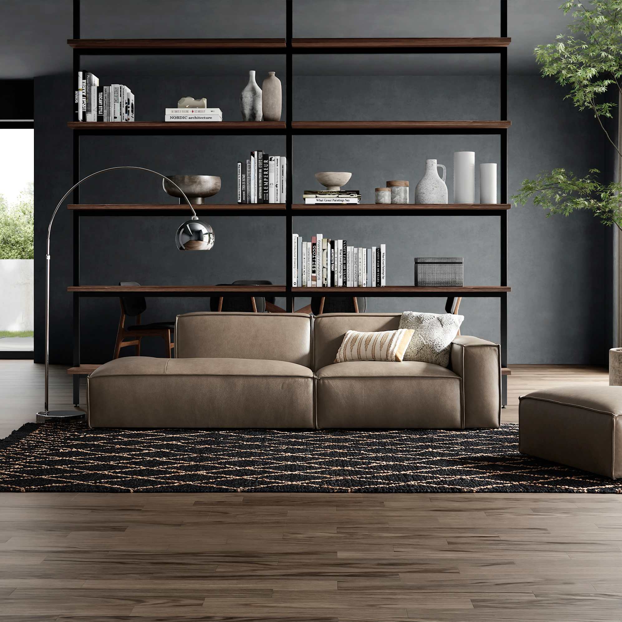Jonathan Leather Left Arm Sofa 2