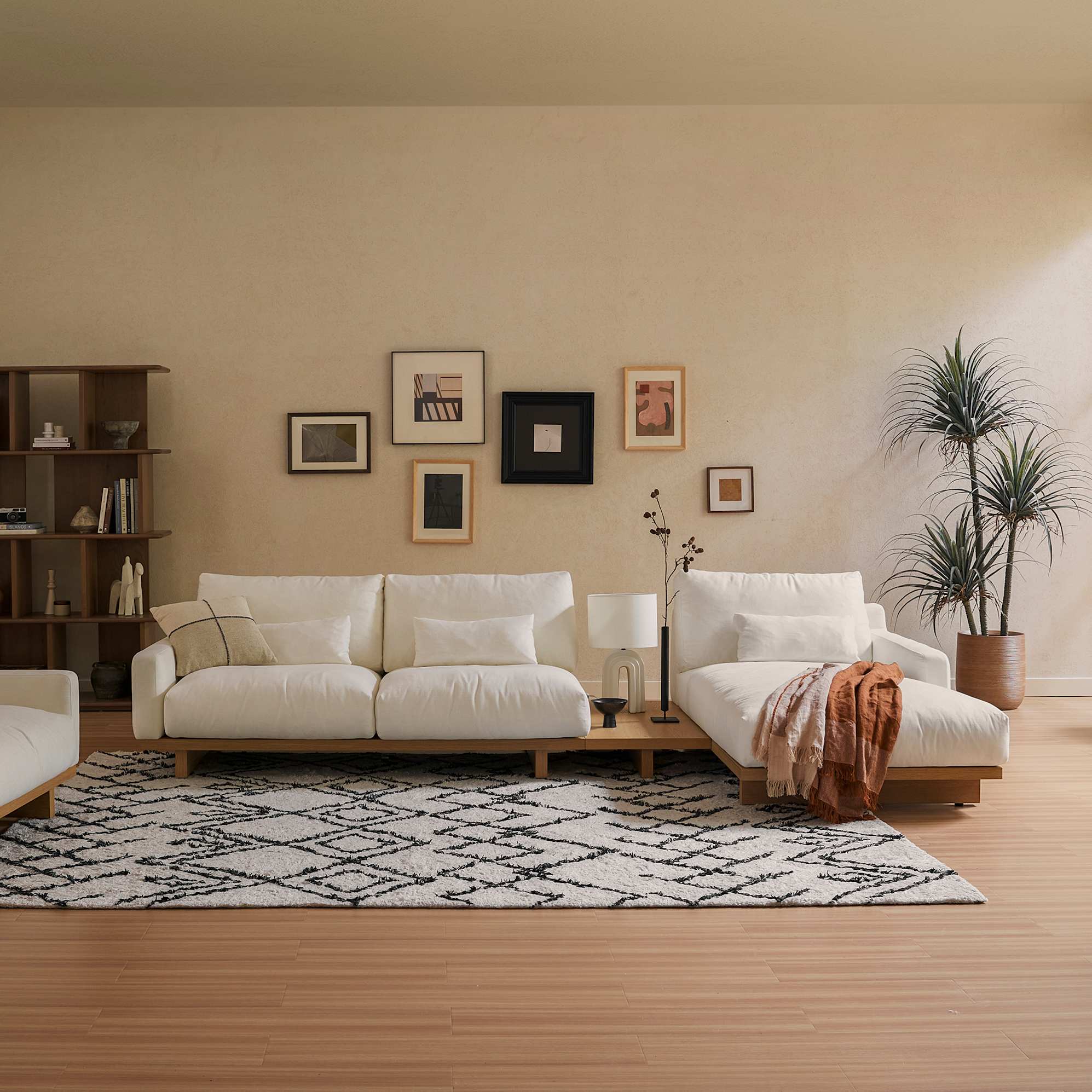 Mori Performance Fabric Single Arm 2 Seater Sofa 3