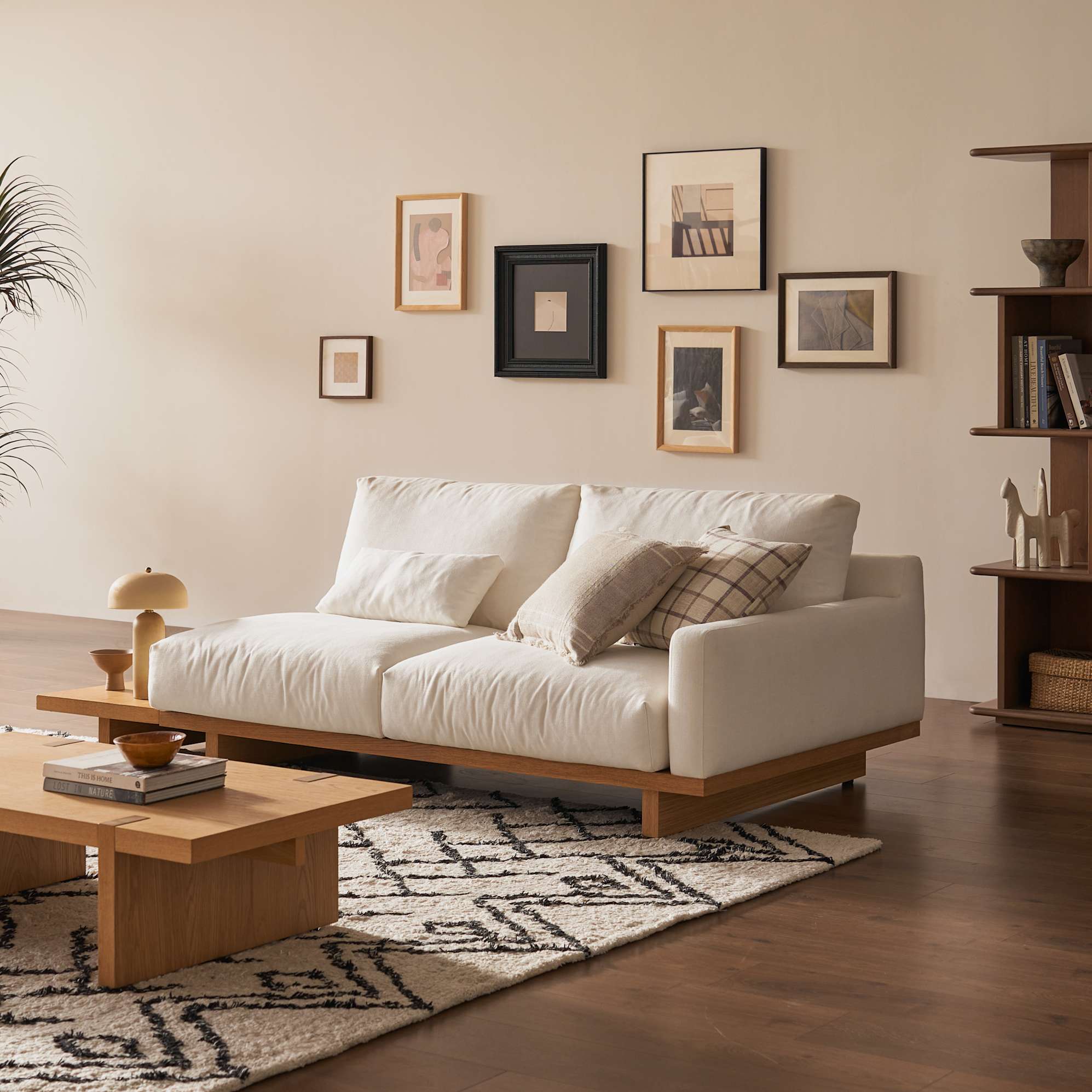 Mori Performance Fabric Single Arm 2 Seater Sofa 0