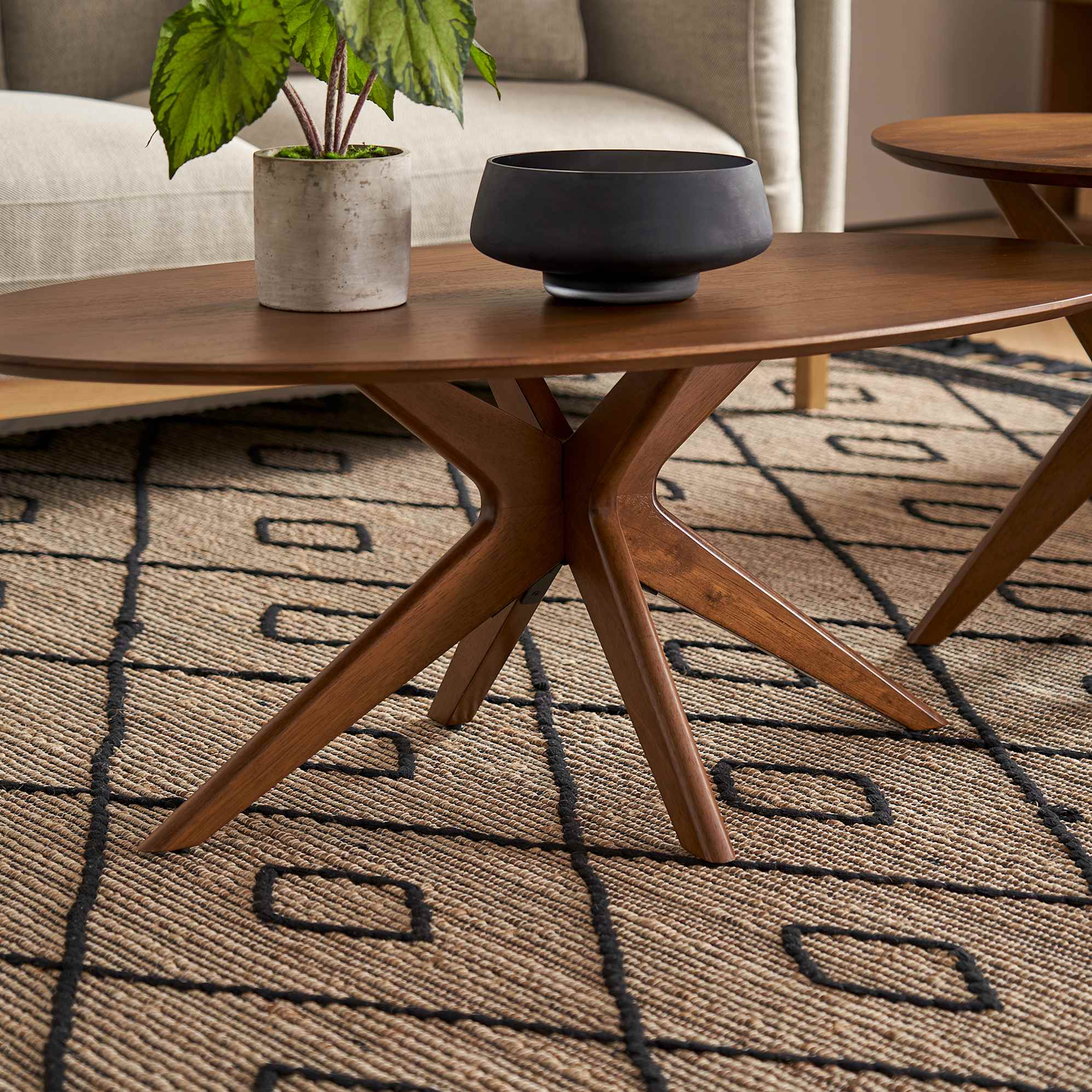 Bristol Coffee Table Set, Walnut 6