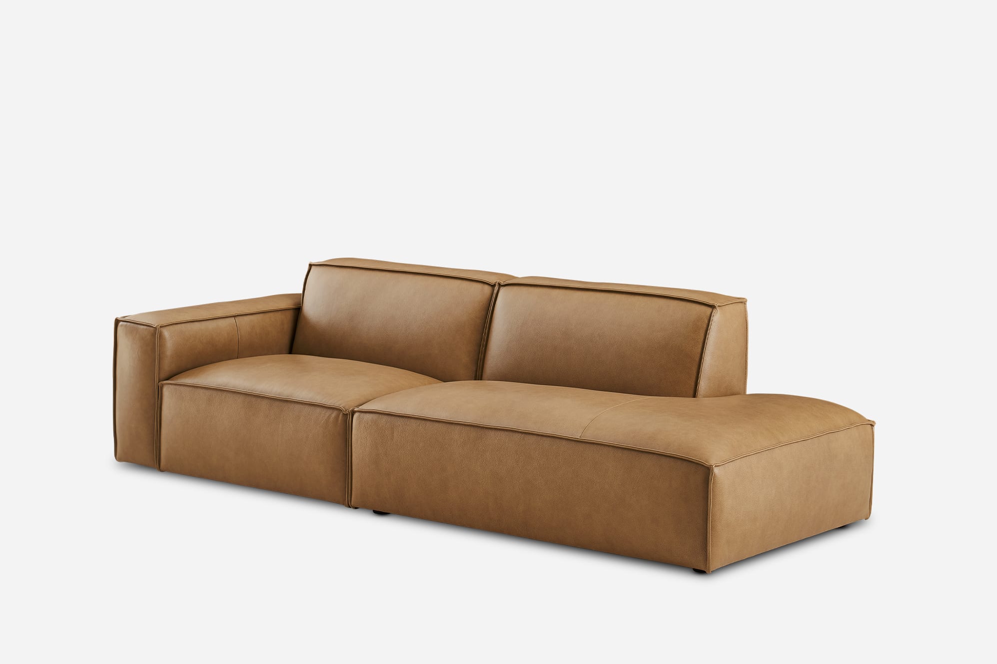 Jonathan Leather Side Chaise Sofa 11