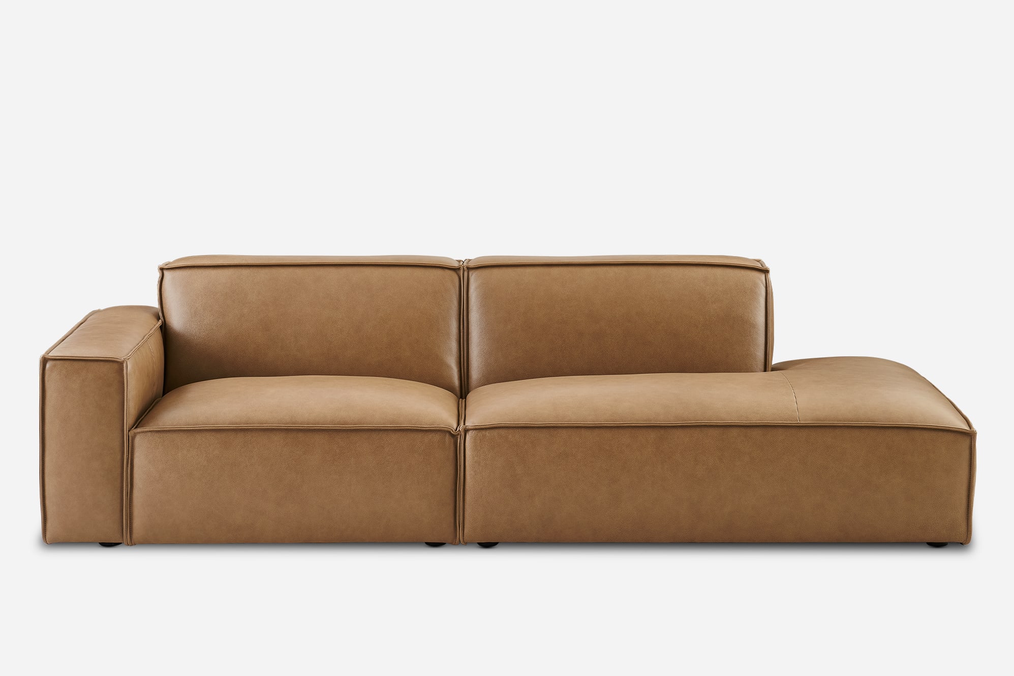 Jonathan Leather Side Chaise Sofa 2