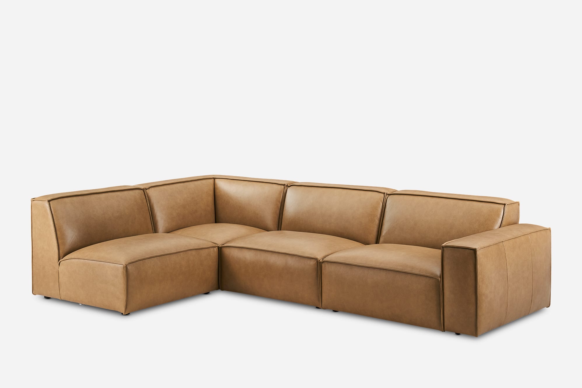 Jonathan Leather Chaise Sectional Sofa 10