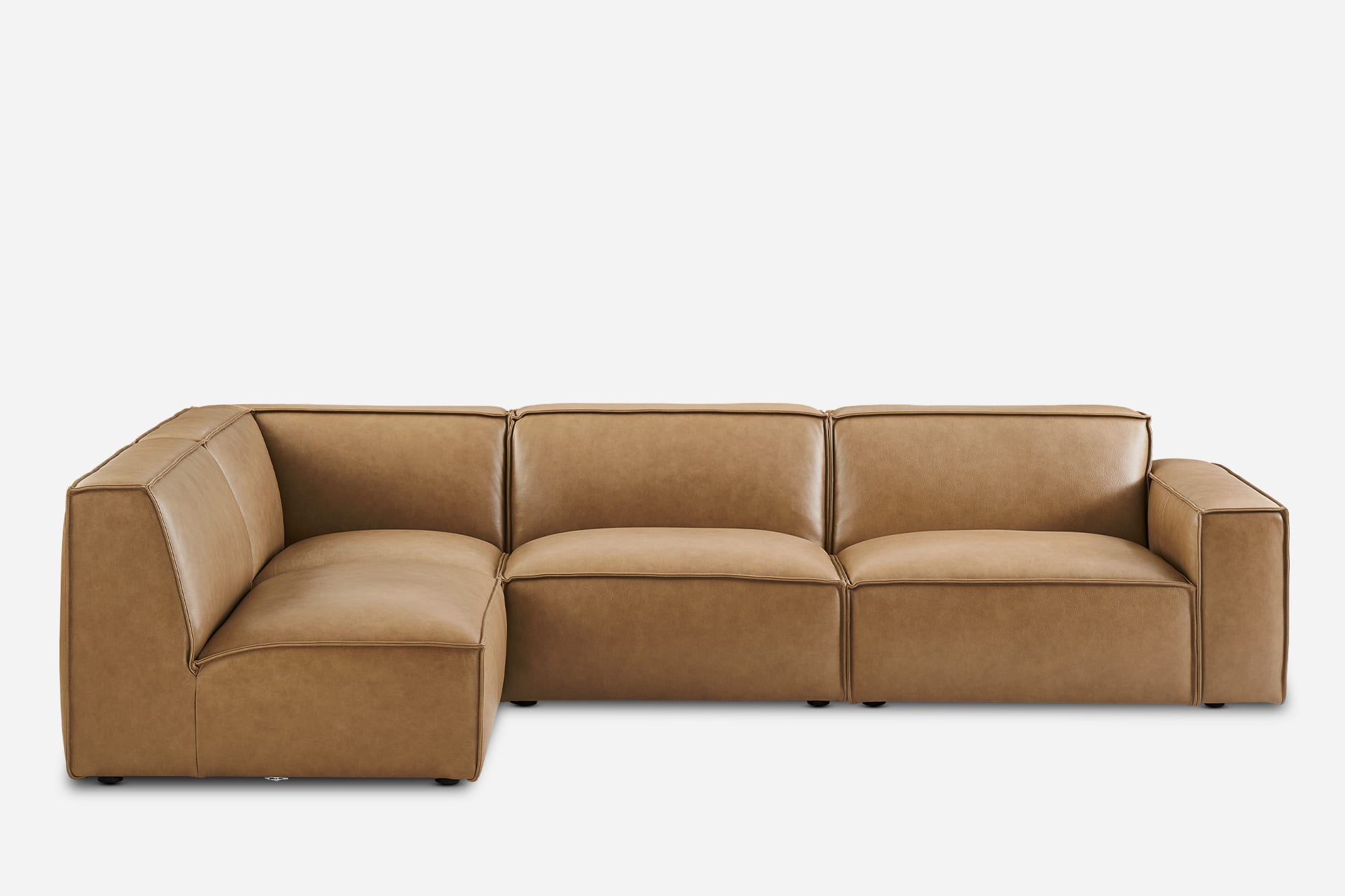 Jonathan Leather Chaise Sectional Sofa 2