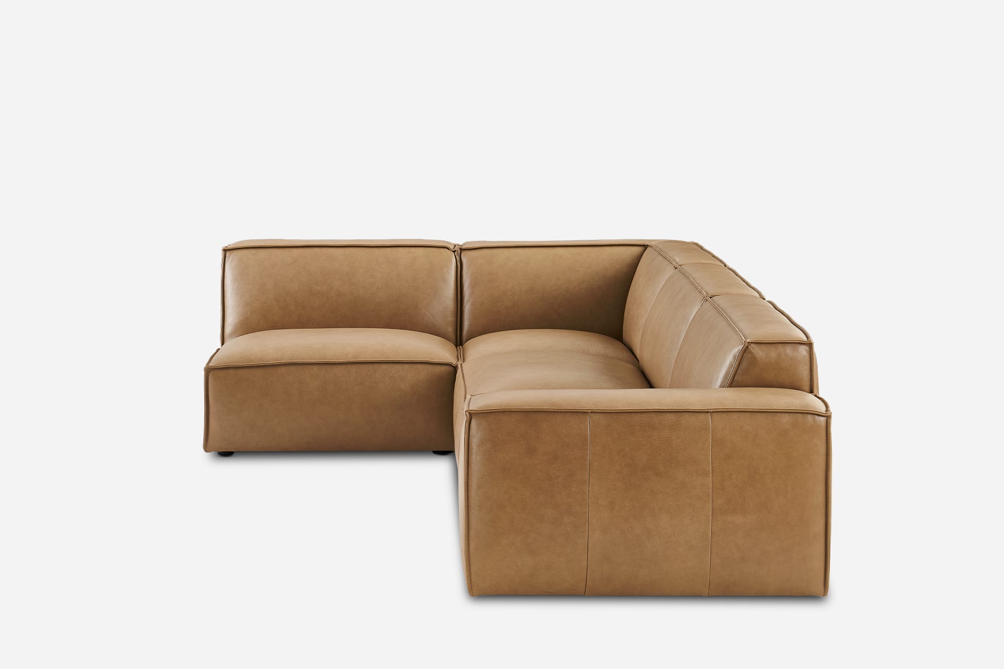 Jonathan Leather Chaise Sectional Sofa 11