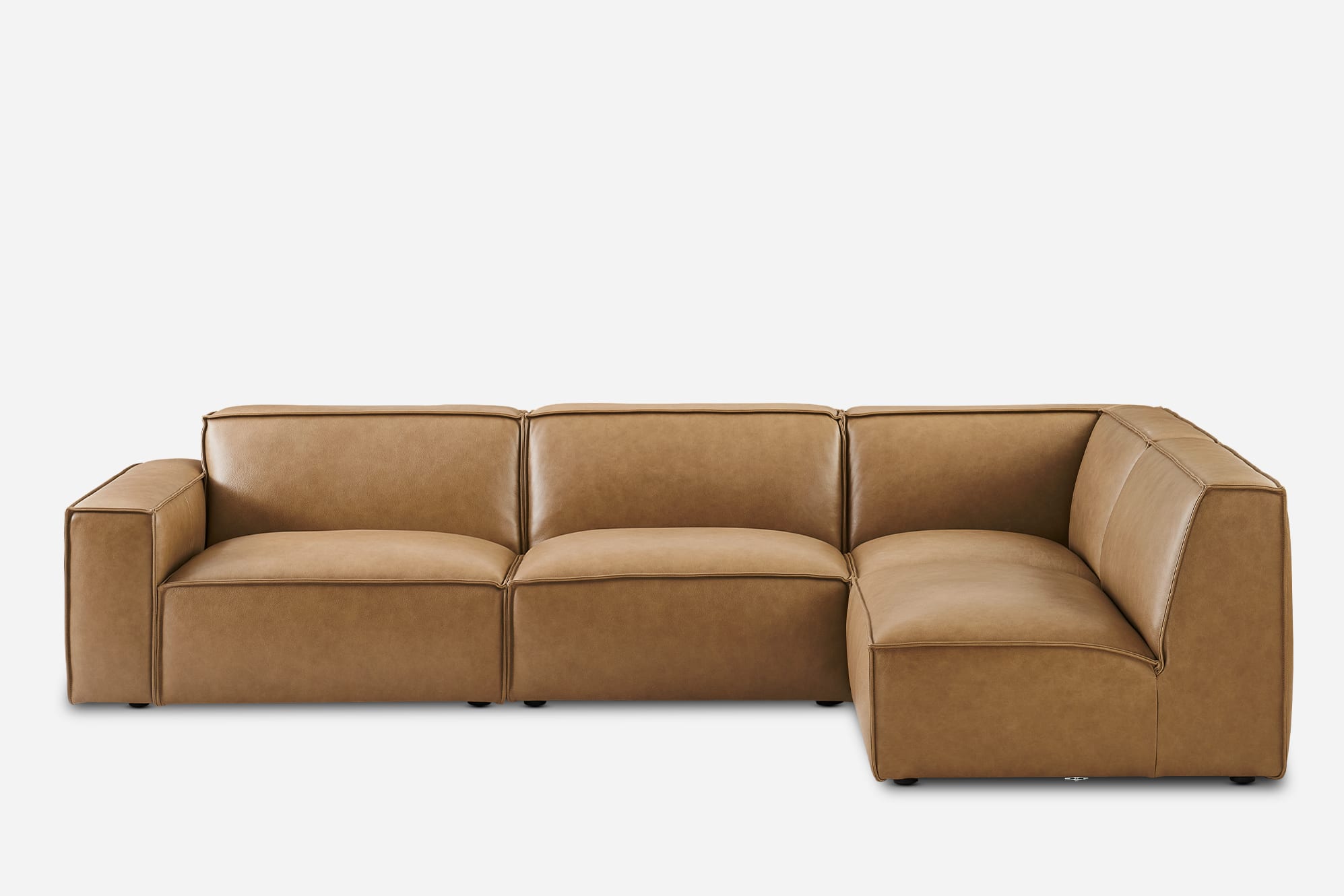 Jonathan Leather Chaise Sectional Sofa 2