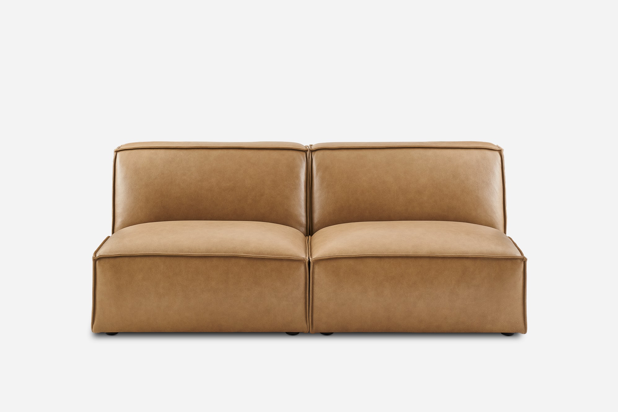 Jonathan Leather Armless 3 Seater Sofa 2