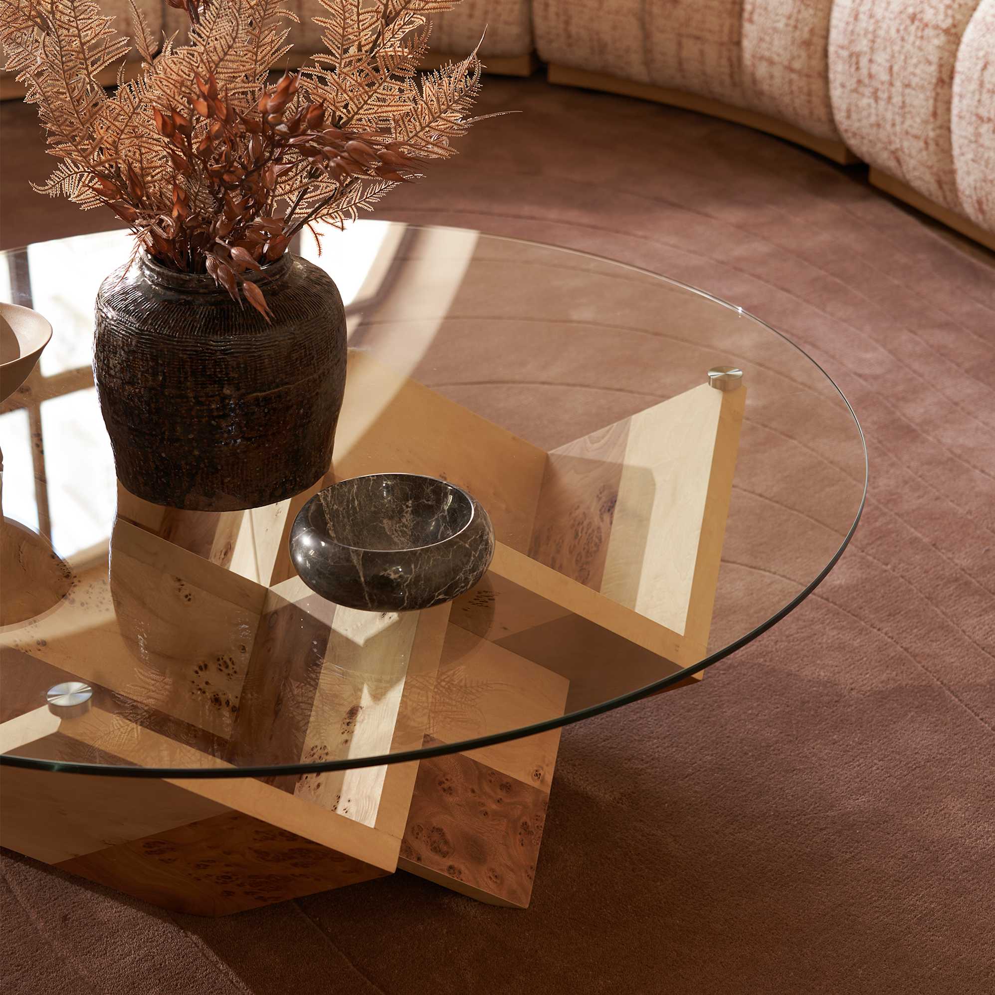 Cupid Burl Wood Coffee Table 2