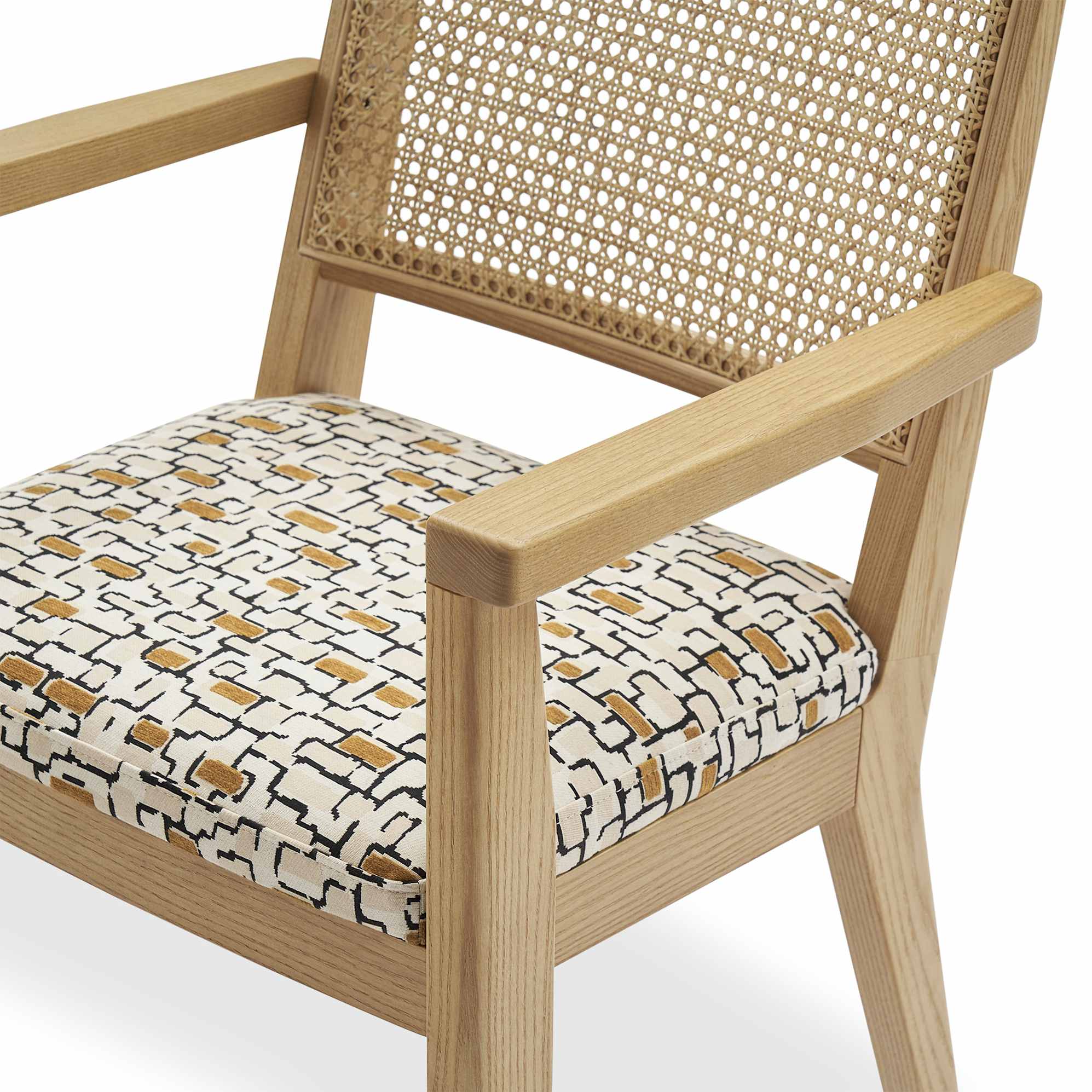 Sloane Cane Chair with Armrest 6