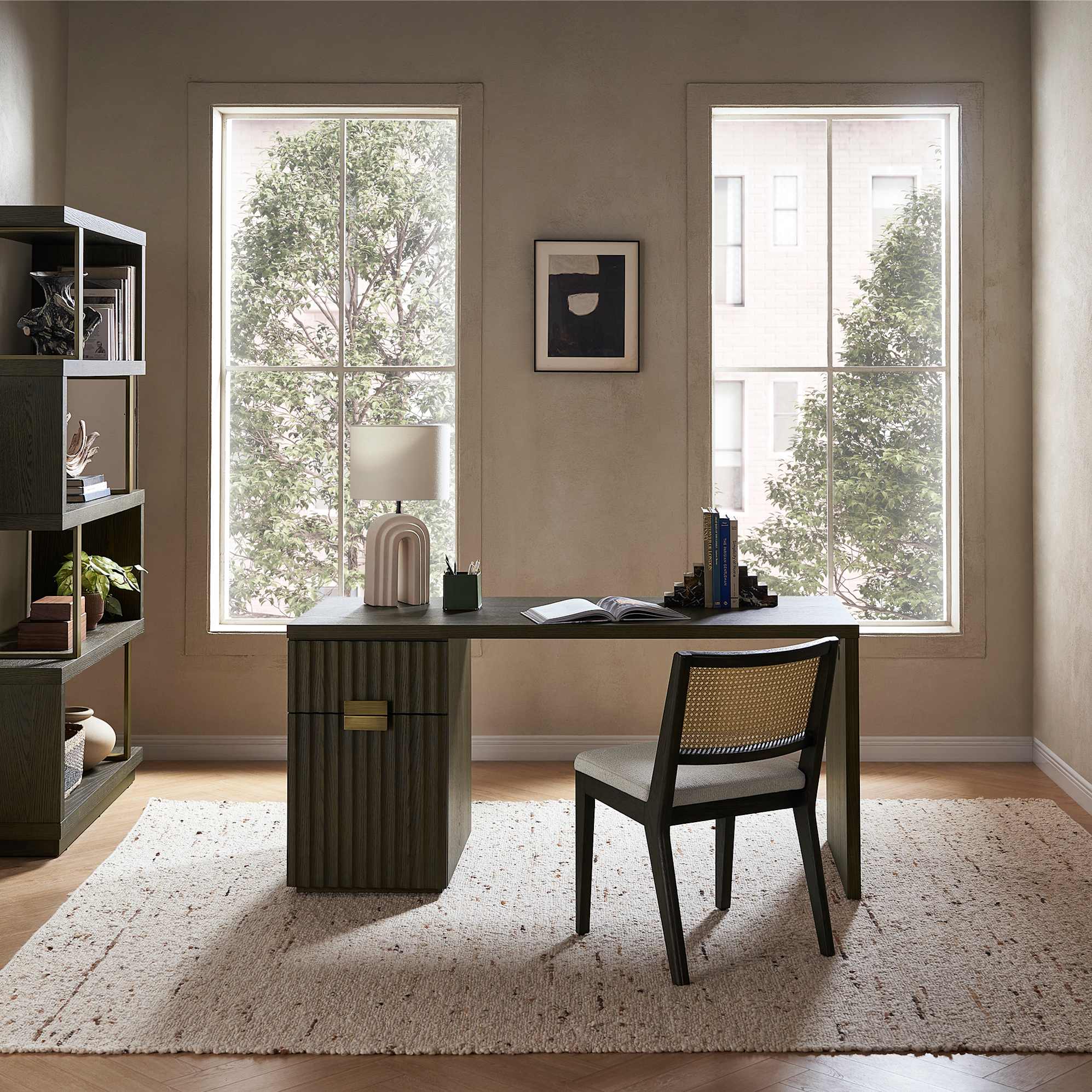 Sloane Desk with Pedestal 0