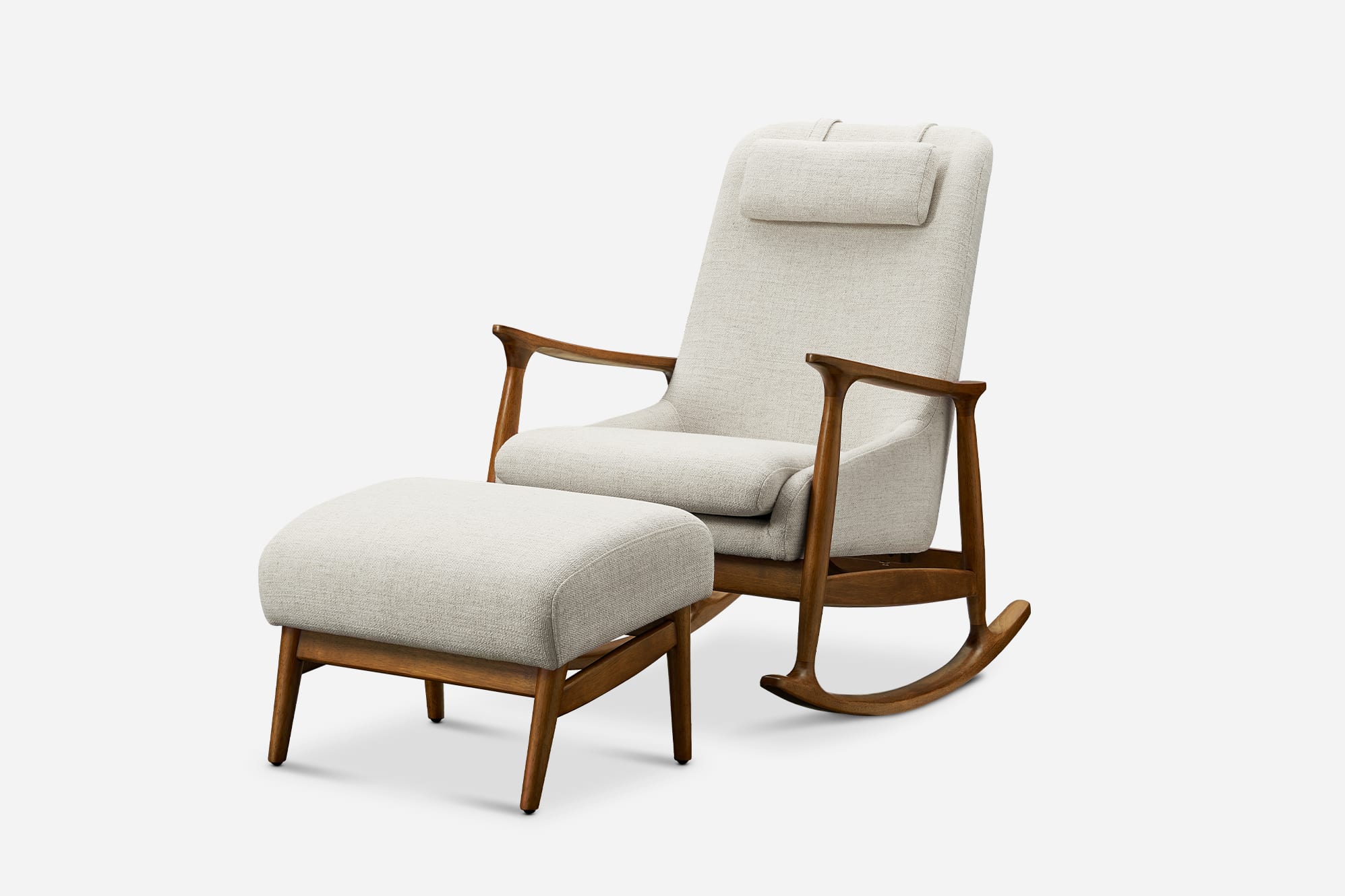 Desmond Rocking Armchair with Ottoman 1