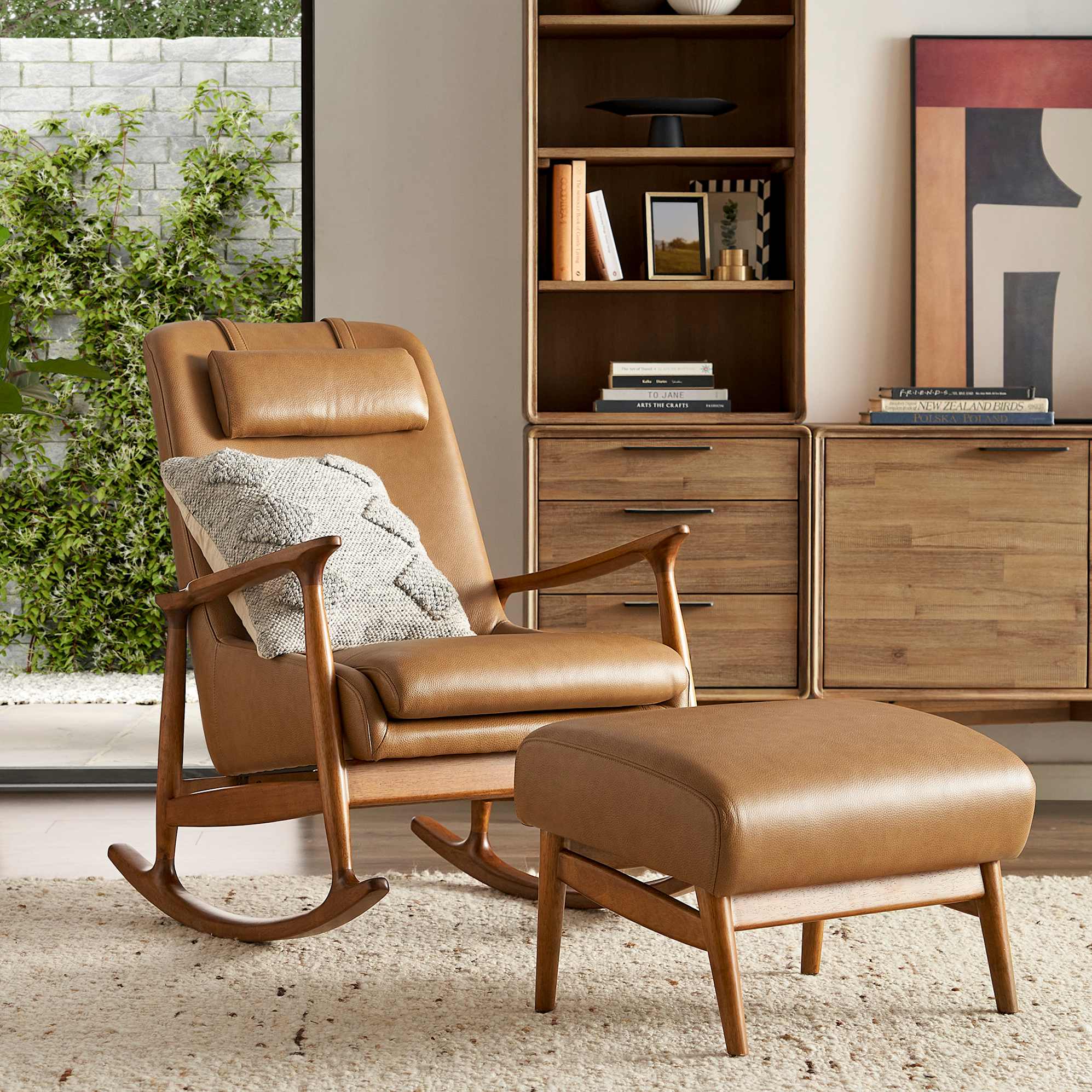 Desmond Leather Rocking Armchair 2