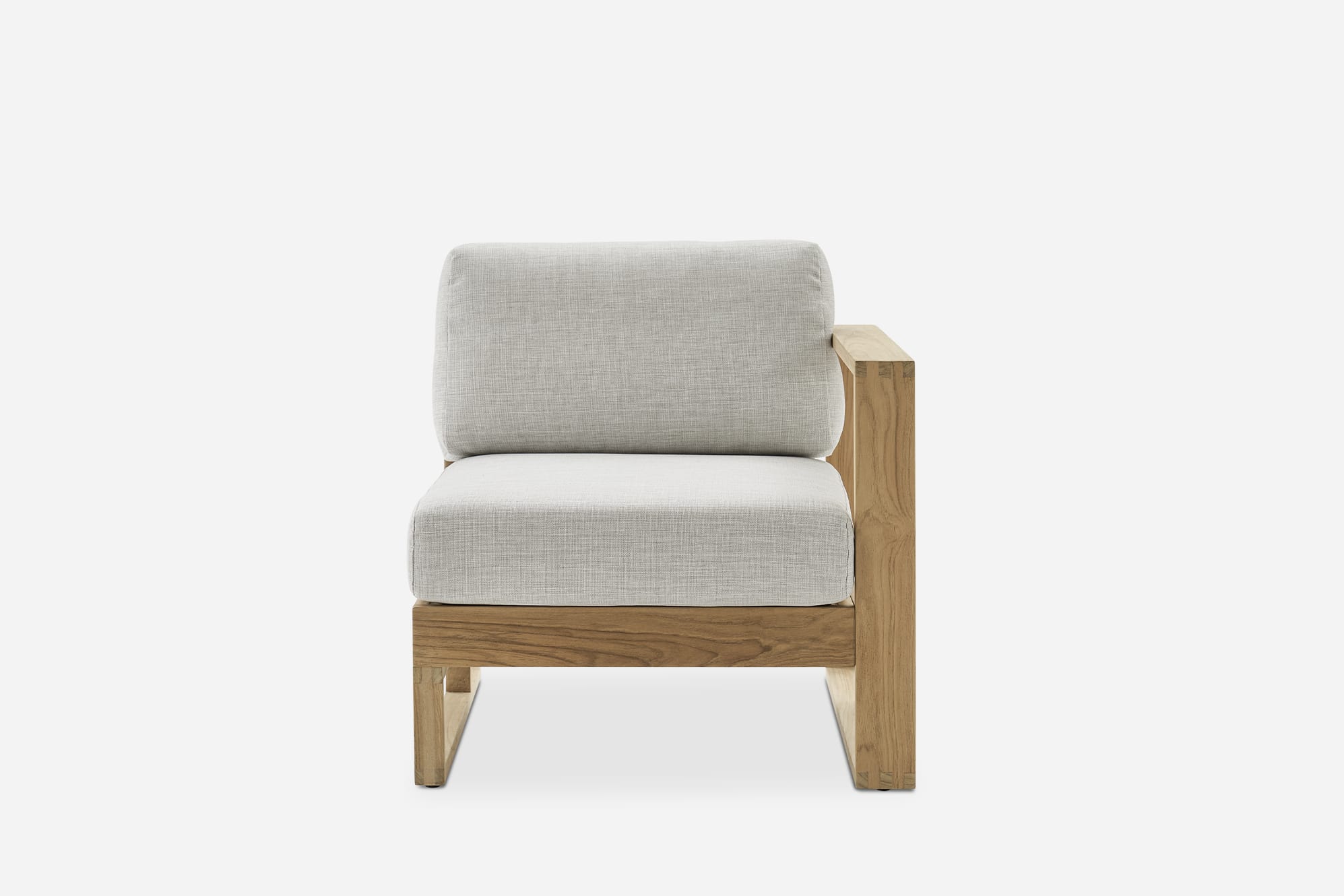 Rio Outdoor Teak Right Facing 1 Seater Sofa 0