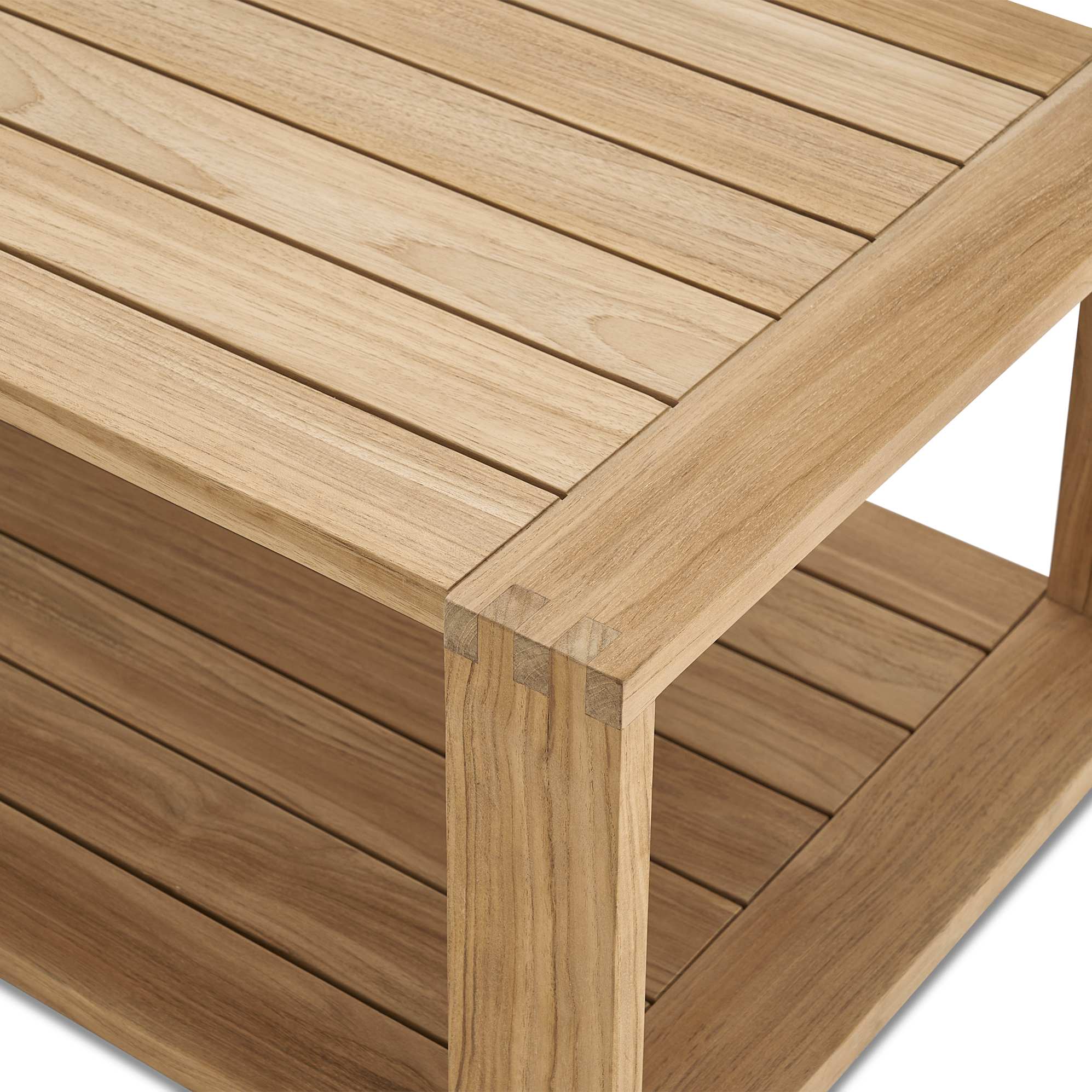 Rio Outdoor Teak 2 Chaise Lounges & Side Table Set 9