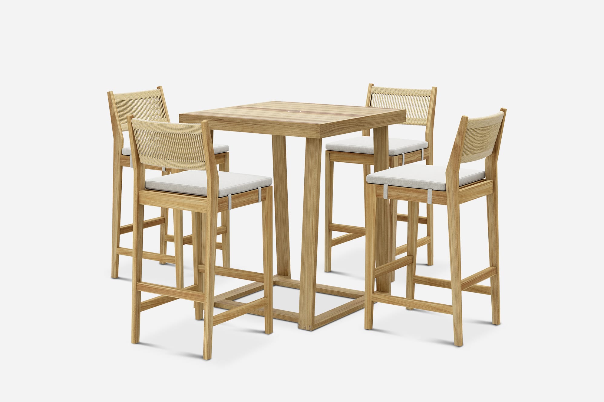 Rio Outdoor Teak Bar Table & Stool Set 1