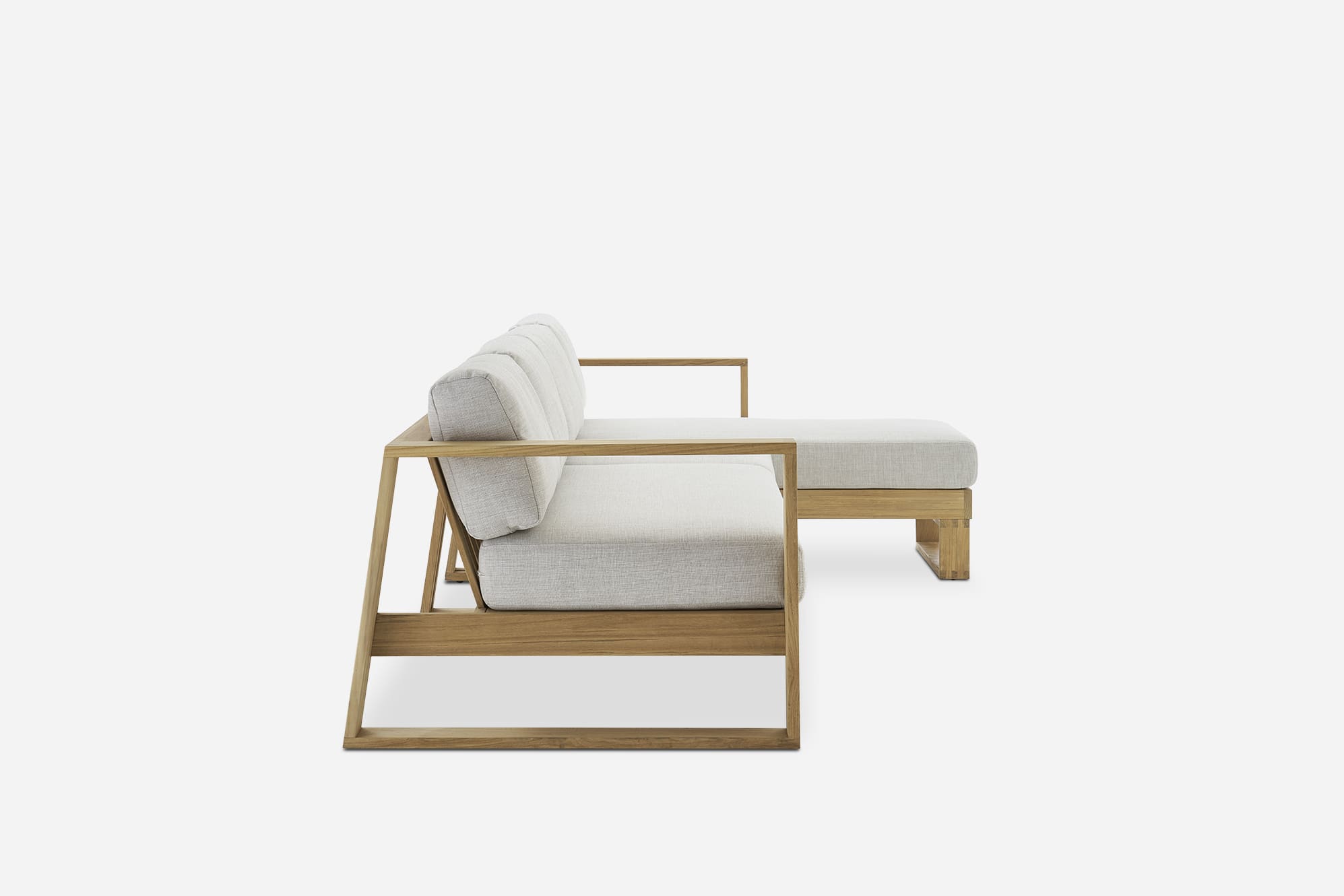 Rio Outdoor Extended Chaise Sectional Sofa 8